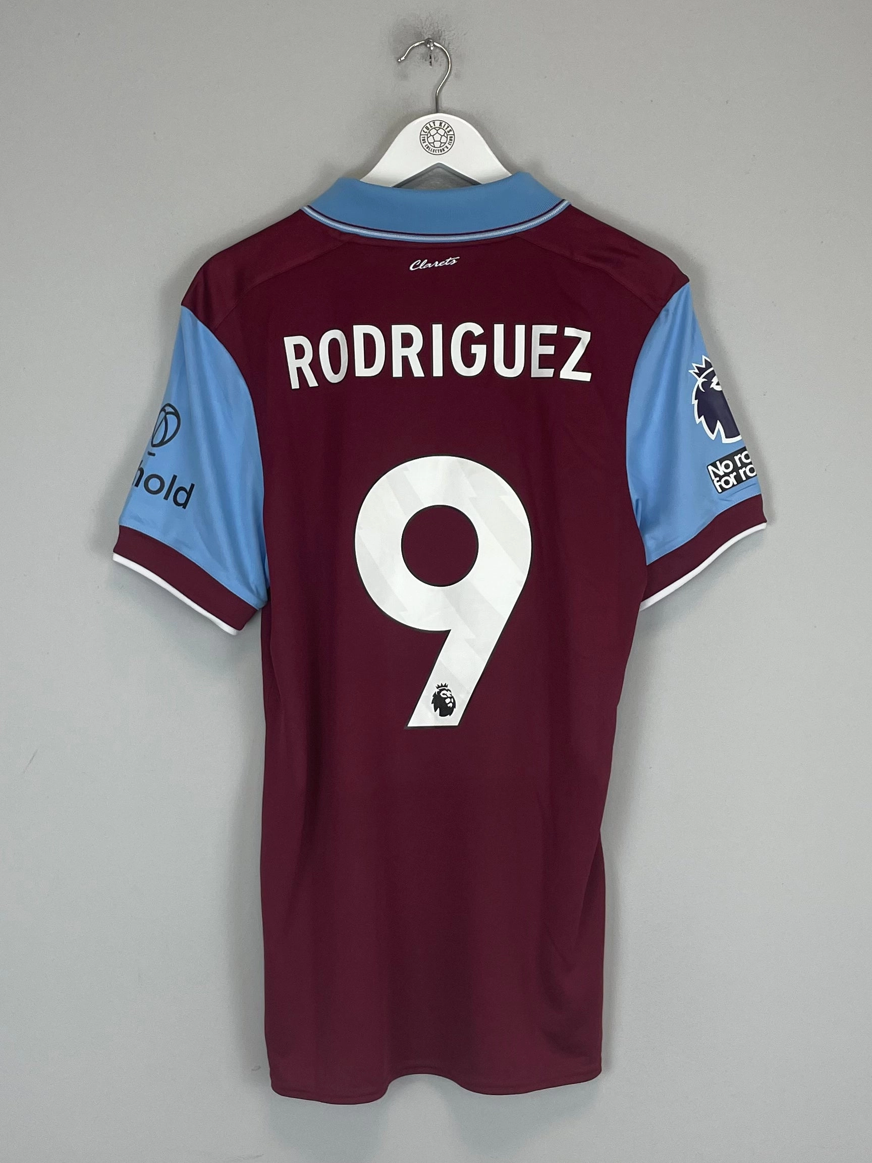 Unstructured Silhouette 2023/24 BURNLEY RODRIGUEZ #19 *MATCH WORN* HOME SHIRT (L) UMBRO