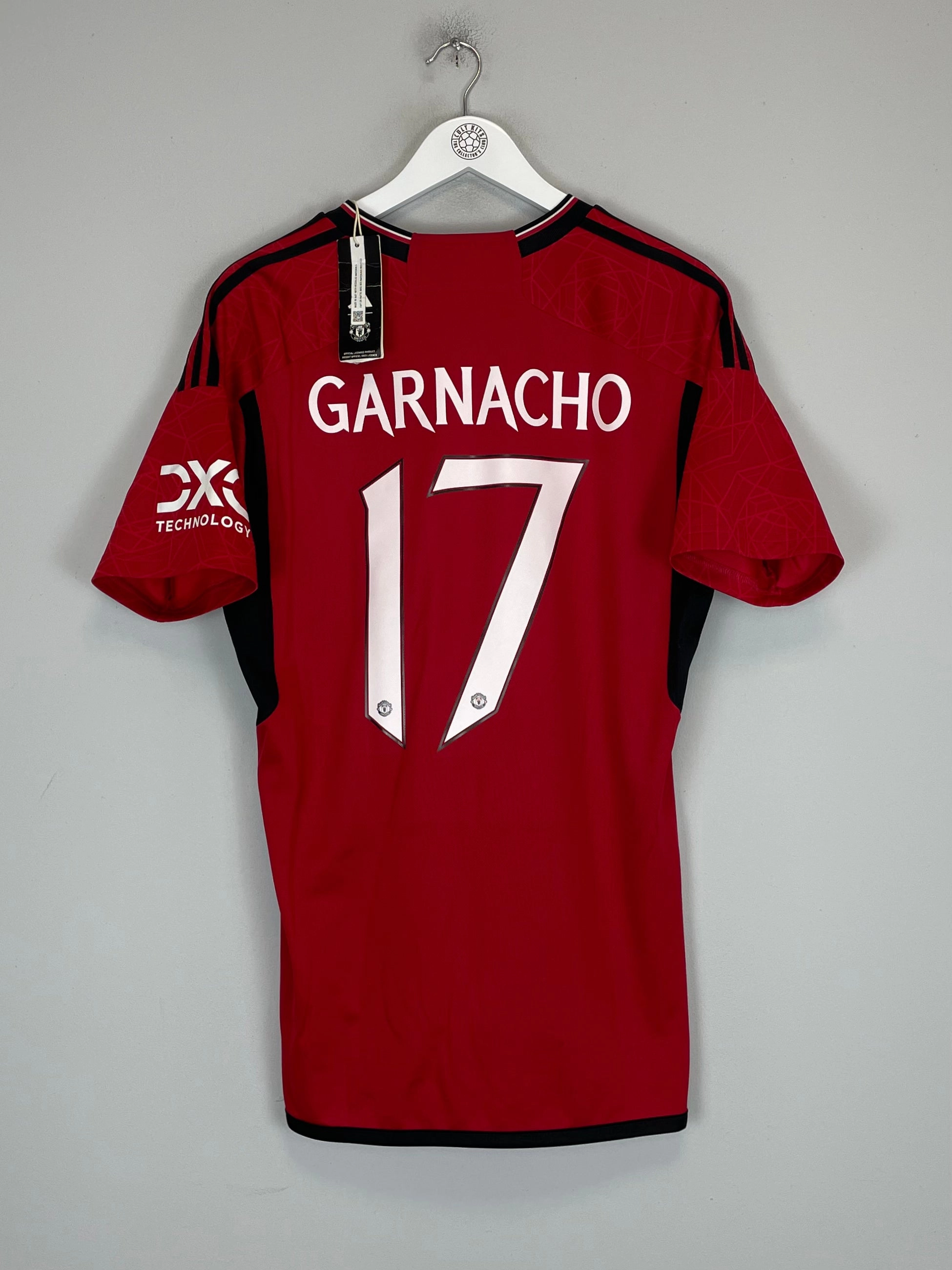 Performance Stretch Easy Motion 2023/24 MANCHESTER UNITED GARNACHO #17 *BNWT* HOME SHIRT (L) ADIDAS