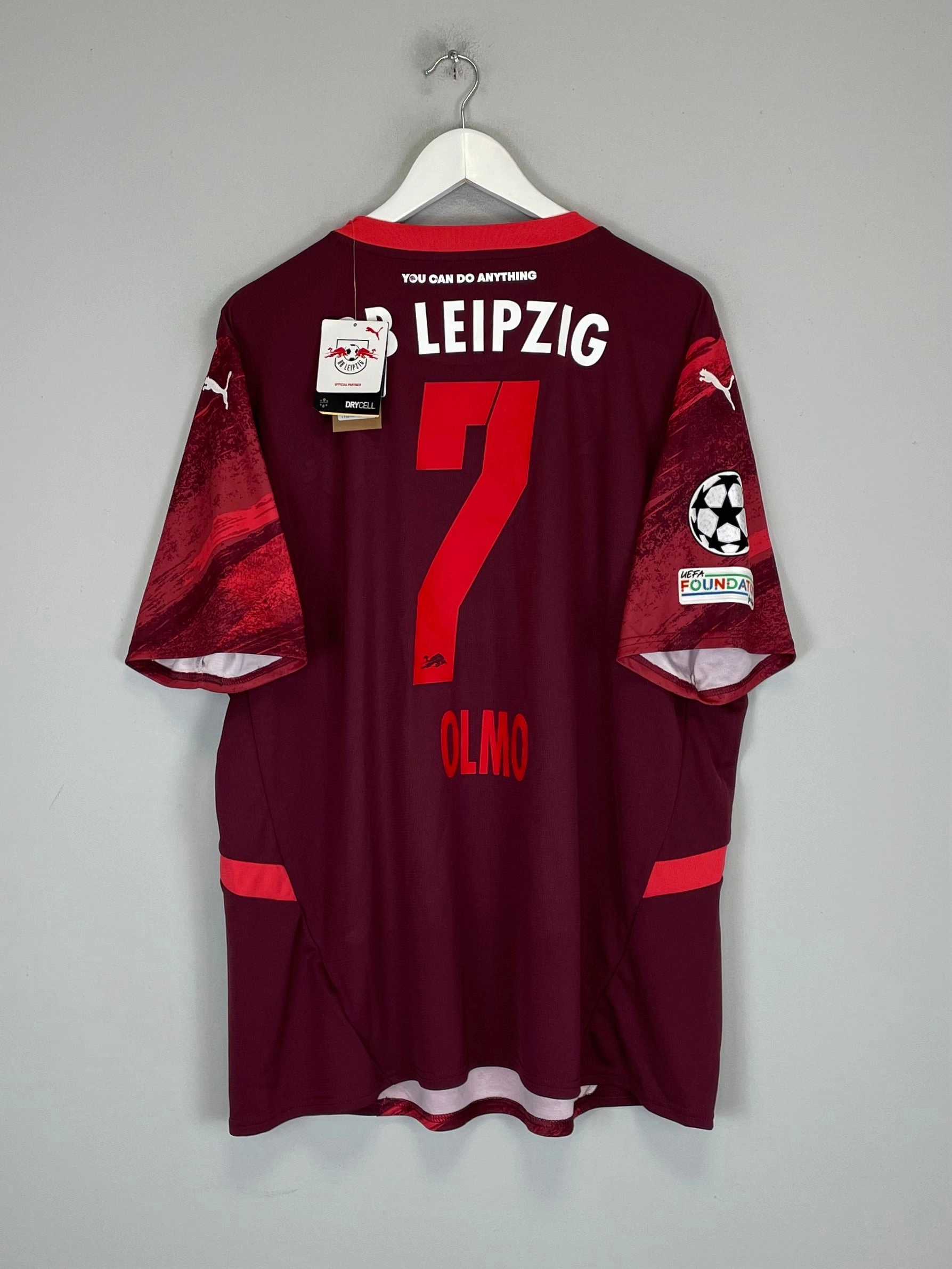 No Slip Gripper Hem Endurance Gear 2024/25 RED BULL LEIPZIG OLMO #7 *BNWT* C/L AWAY SHIRT (XXL) PUMA