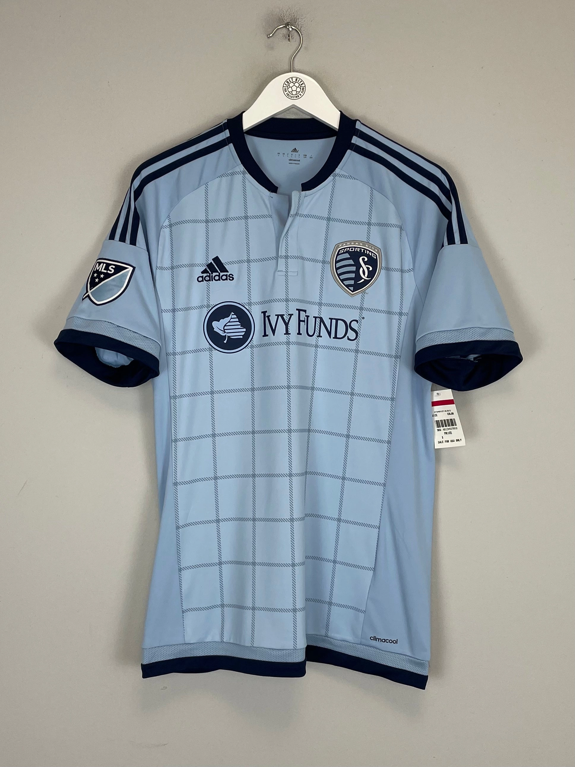 2015/17 SPORTING KANSAS CITY *BNWT* HOME SHIRT (L) ADIDAS Rolling Storage Pocket
