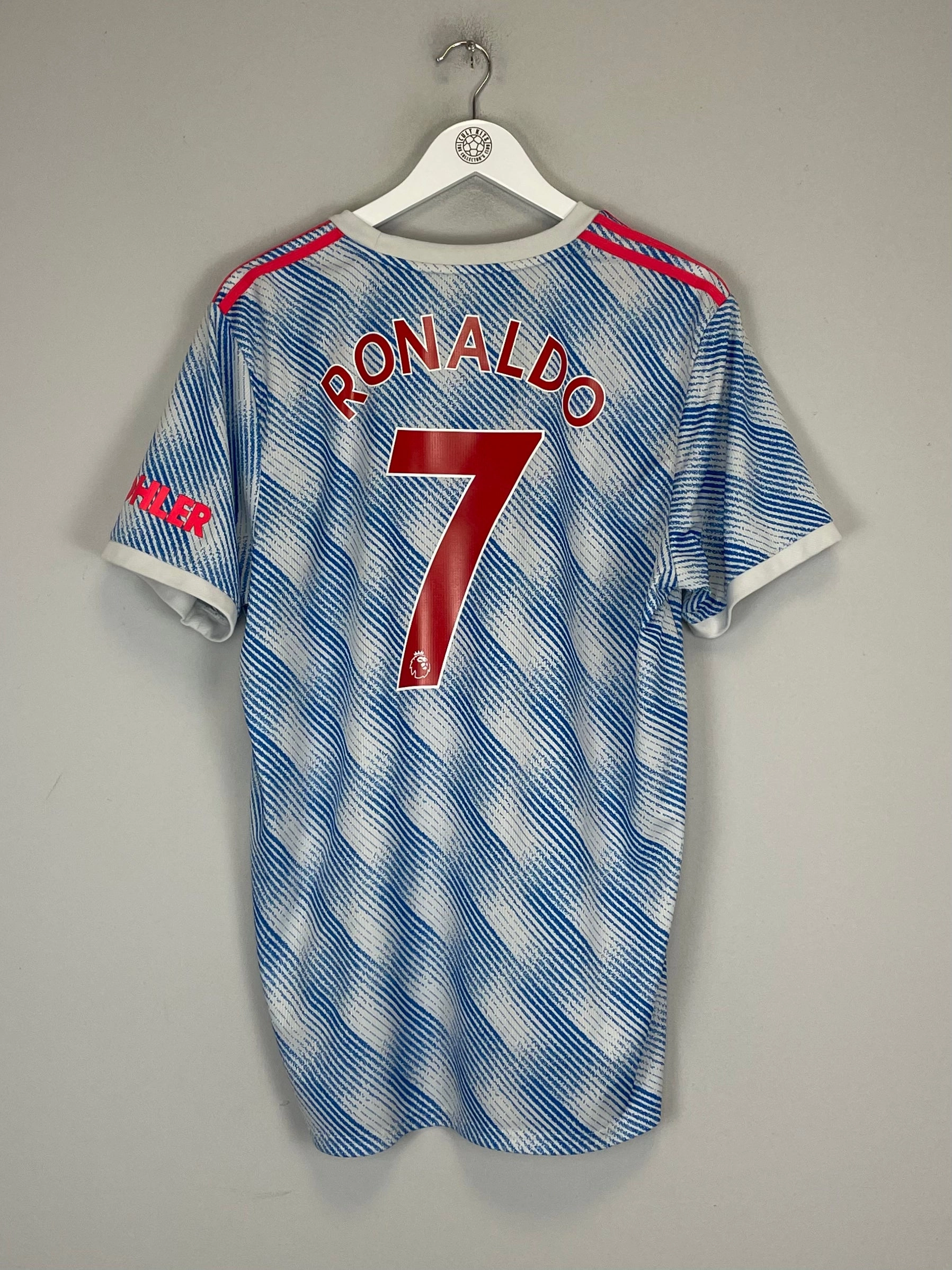 2021/22 MANCHESTER UNITED RONALDO #7 AWAY SHIRT (XL) ADIDAS Sport Flex Crisp Details