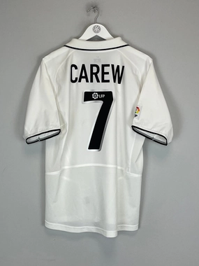 Flexible Apparel Slub Yarn Texture 2002/03 VALENCIA CAREW #7 HOME SHIRT (M) NIKE