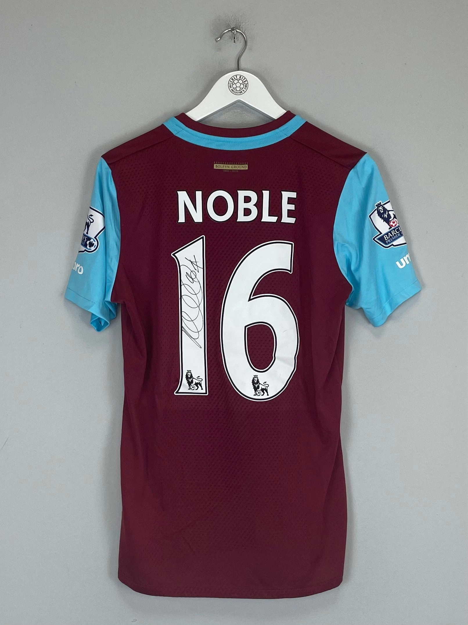 2015/16 WEST HAM NOBLE #16 *MATCH ISSUE   SIGNED* HOME SHIRT (S) UMBRO Comfortable Gear
