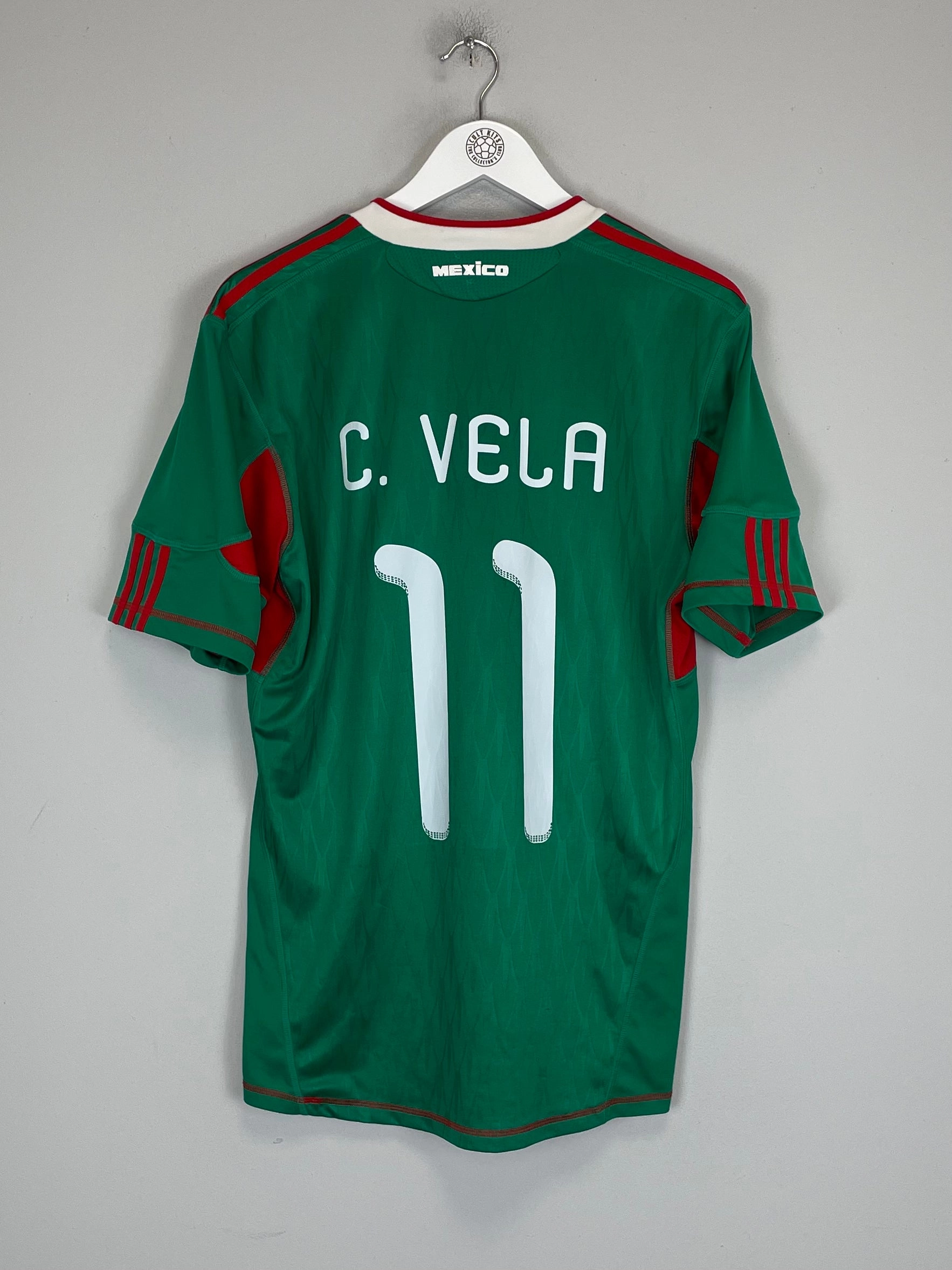 2010 MEXICO C.VELA #11 HOME SHIRT (M) ADIDAS All weather