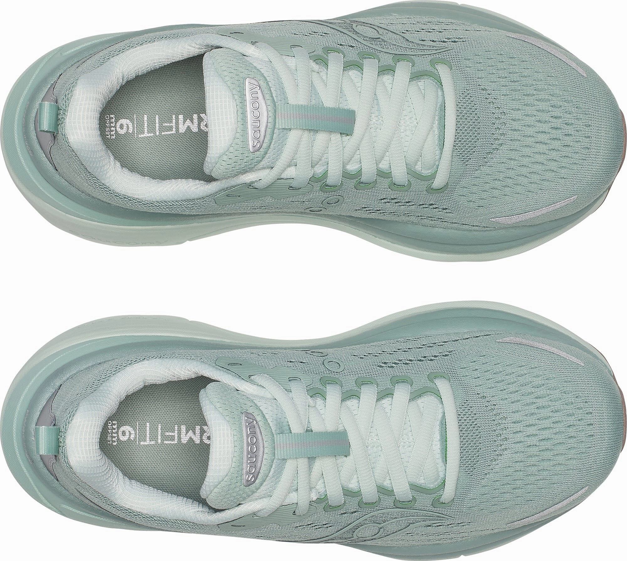 Non Restrictive Fit Saucony Hurricane 25 Womens Running Shoes - Green