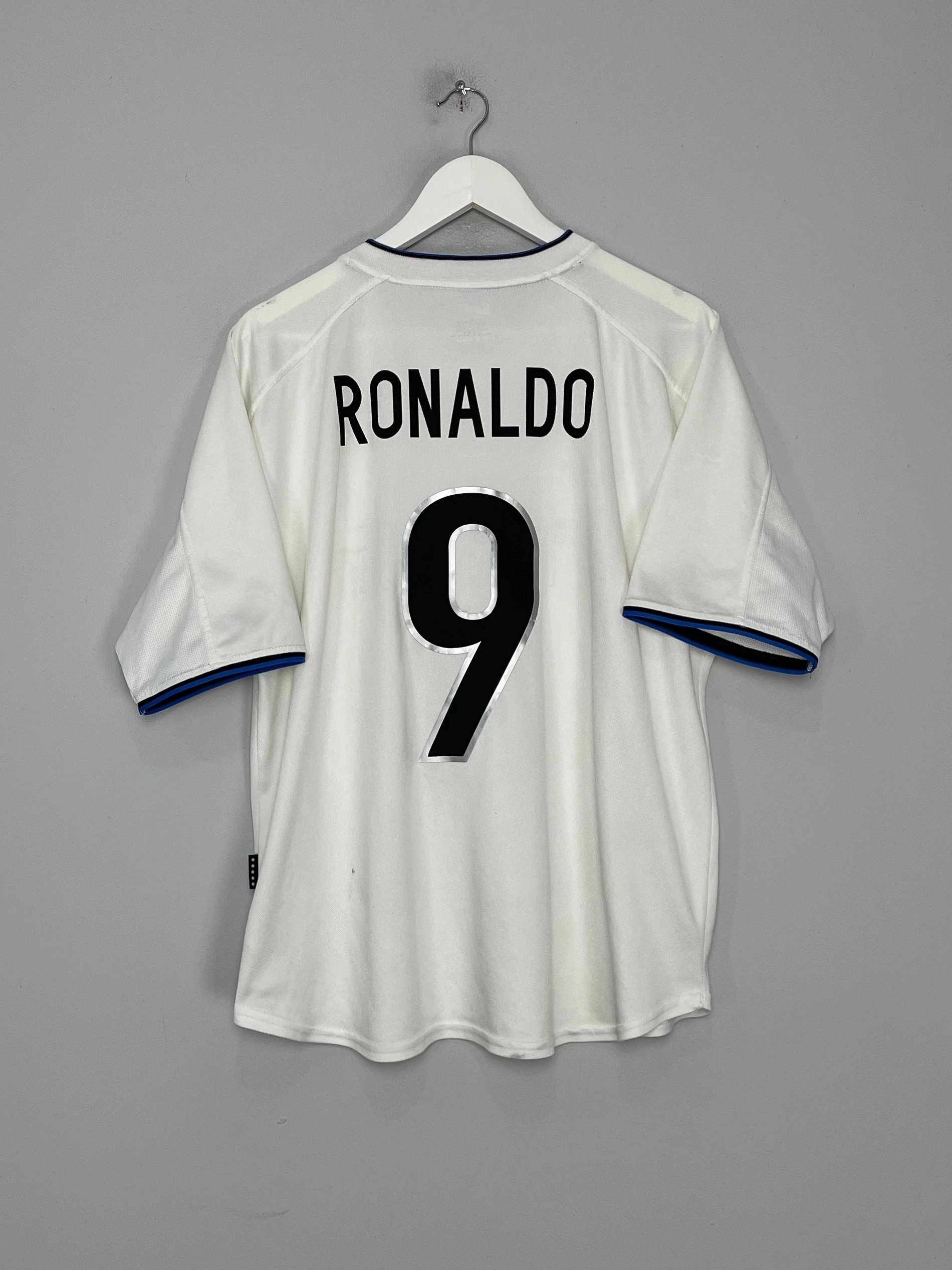 1999/00 INTER MILAN RONALDO #9 AWAY SHIRT (L) NIKE Quick Release Hem