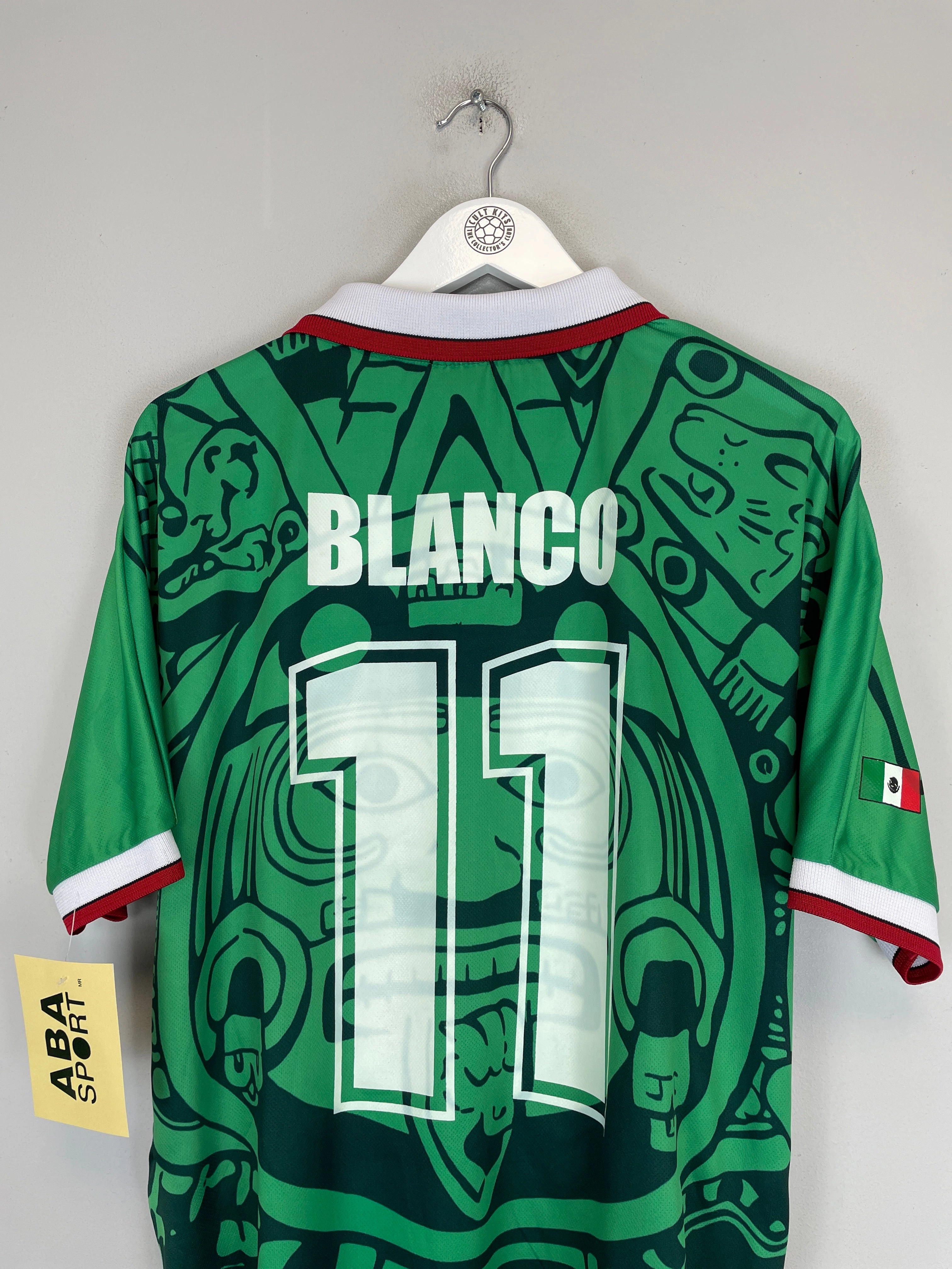 Dynamic Movement Adaptation Thermoregulating Material 1998 Mexico Blanco #11 *Reissue* World Cup Edition Home (Multiple) ABA Sport