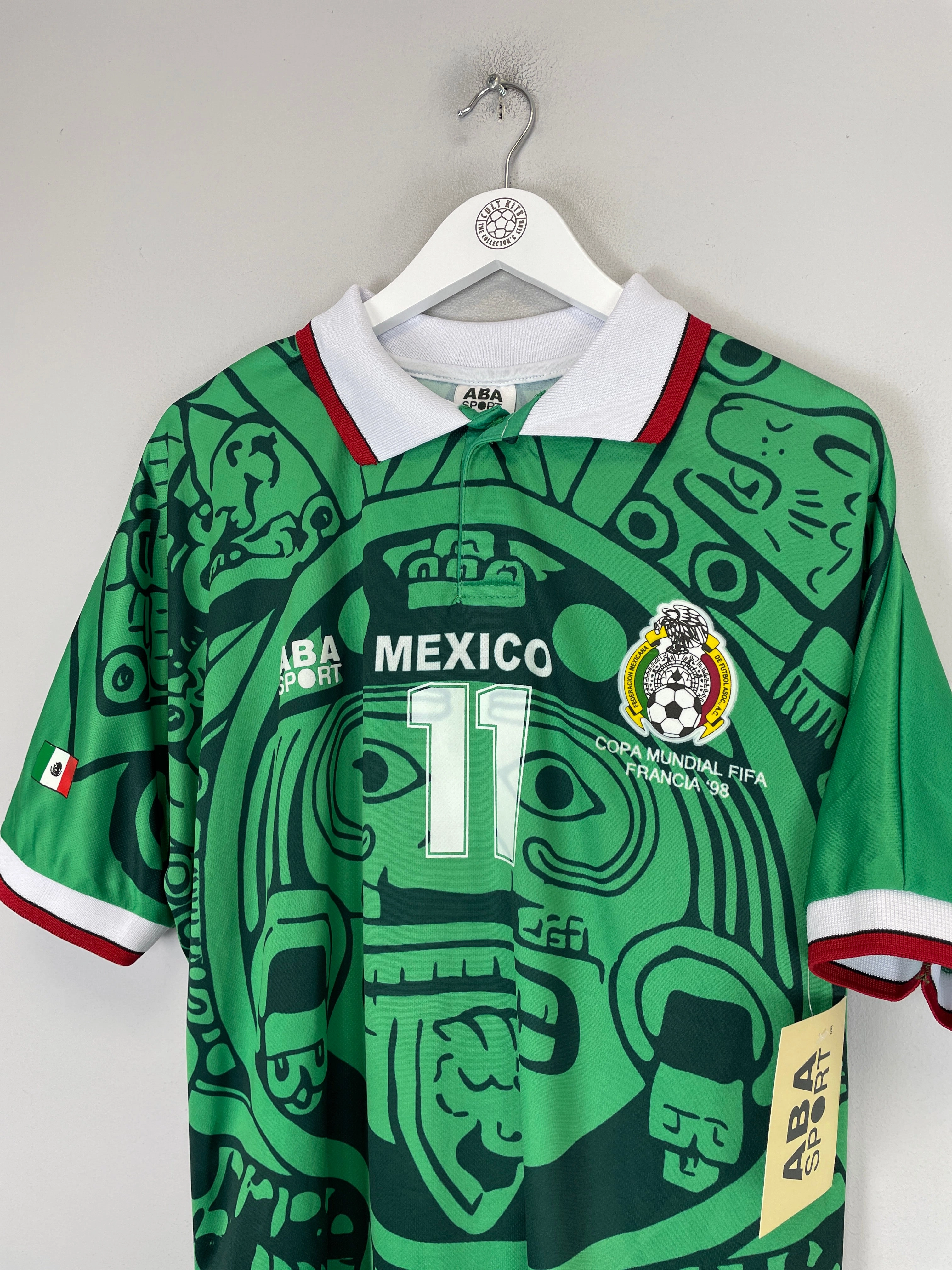 1998 Mexico Blanco #11 *Reissue* World Cup Edition Home (Multiple) ABA Sport Ultimate Comfort Ultra light