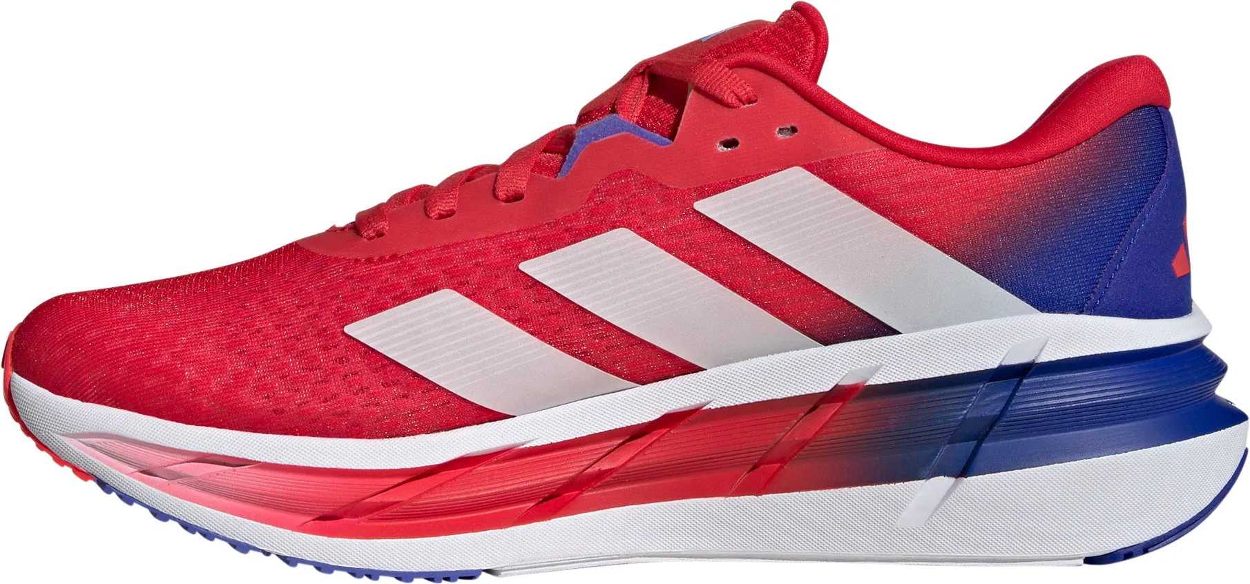 adidas Adistar 3.0 Mens Running Shoes - Red Balanced Flex Grooves