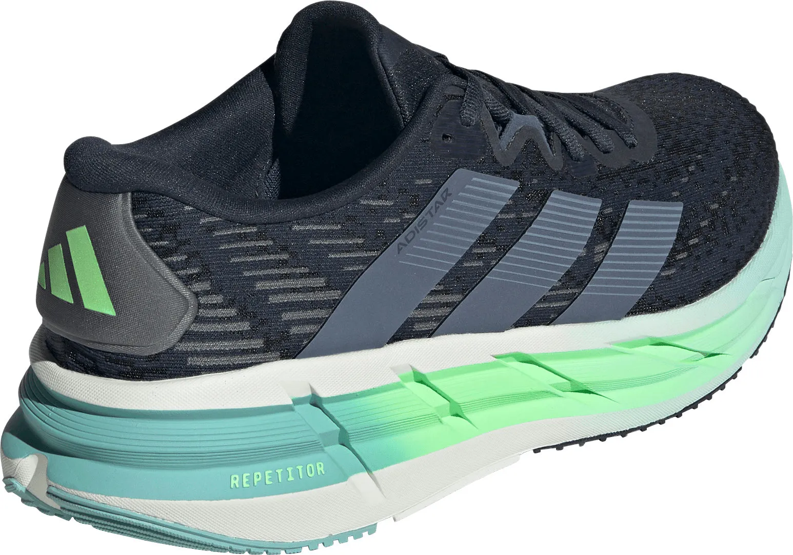 adidas Adistar 4.0 Mens Running Shoes - Blue Quick lacing Anti Slip Lacing