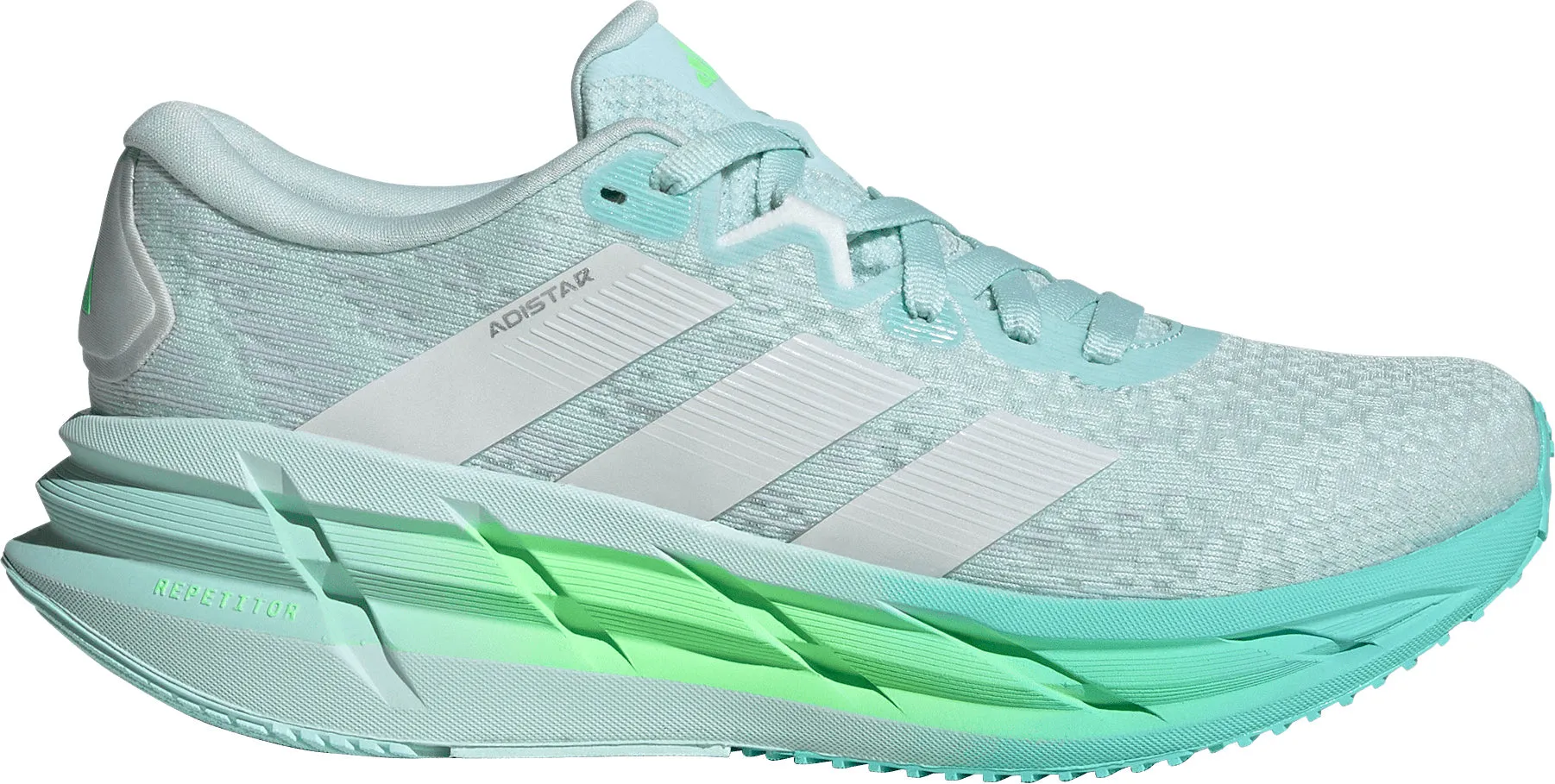adidas Adistar 4.0 Womens Running Shoes - Green Core Design Walk More
