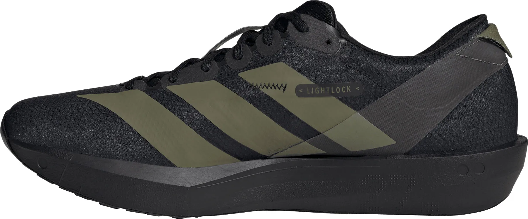 adidas Adizero Adios 9 Mens Running Shoes - Black Adjustable Closure Athletic Choice