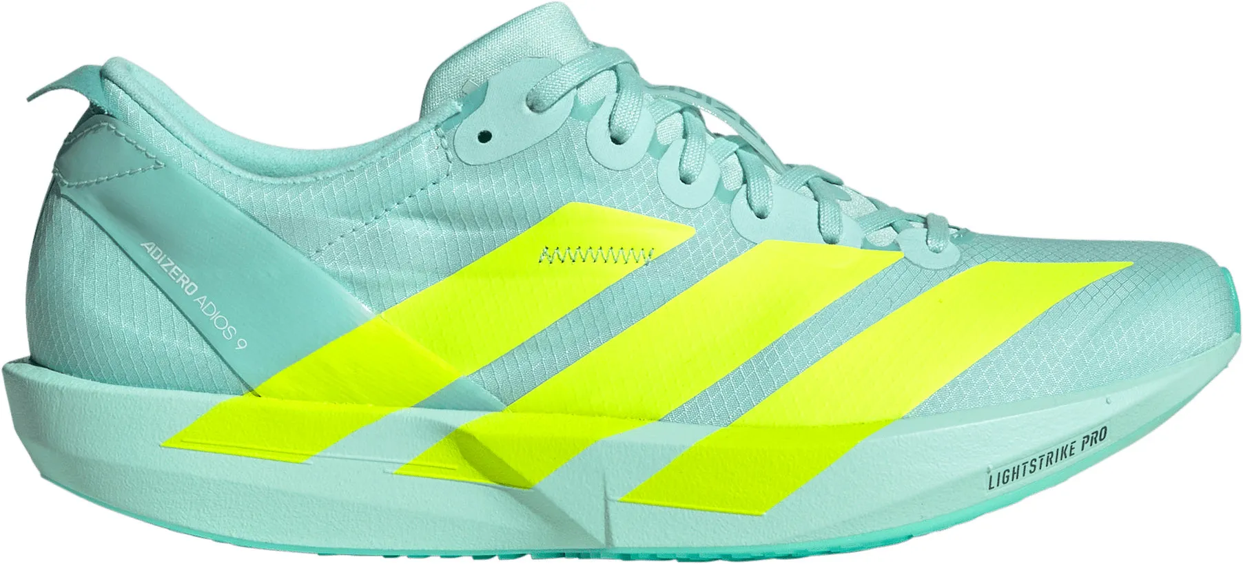 adidas Adizero Adios 9 Womens Running Shoes - Green Flat Wear
