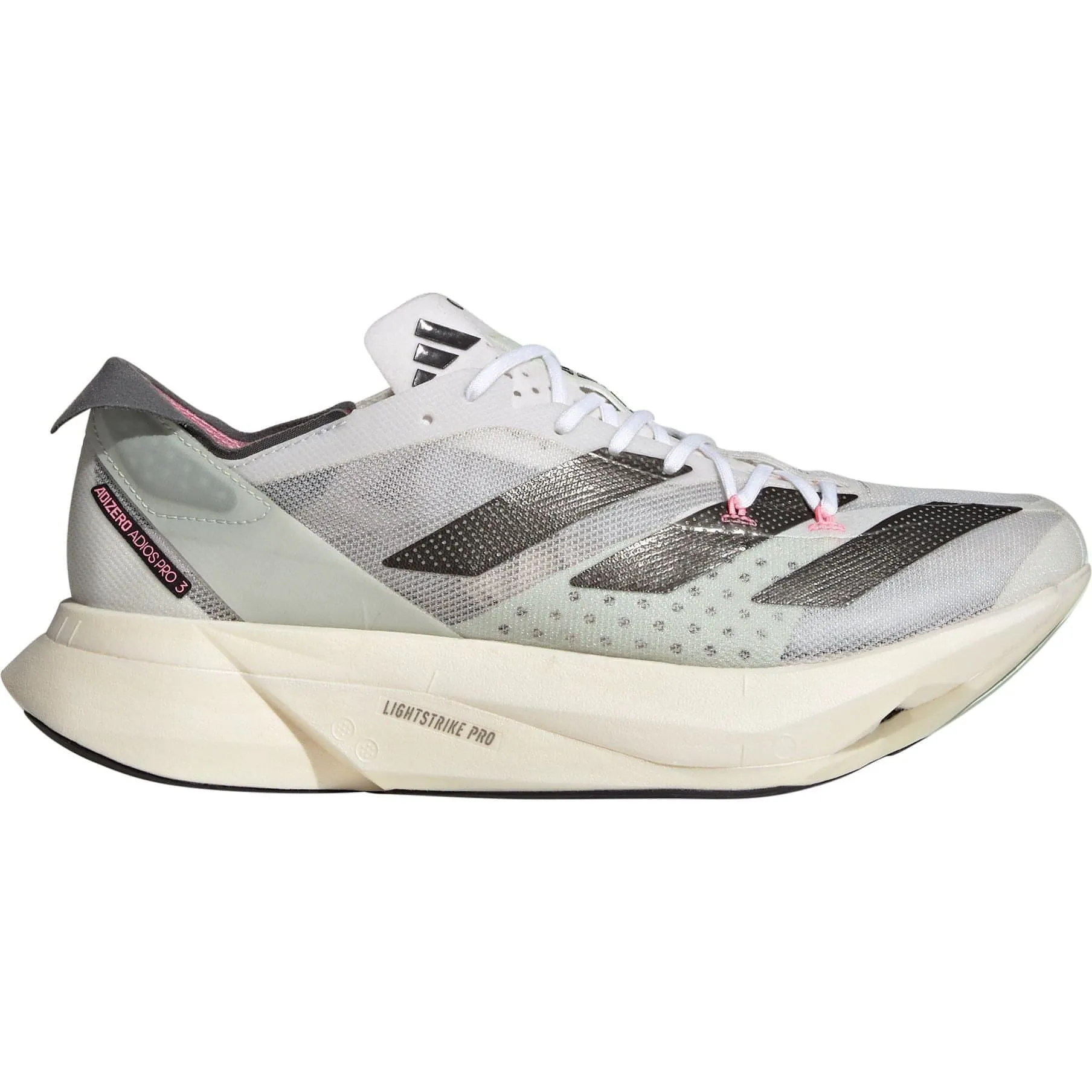 adidas Adizero Adios Pro 3 Running Shoes - White Thermal Regulating Firm Cushion