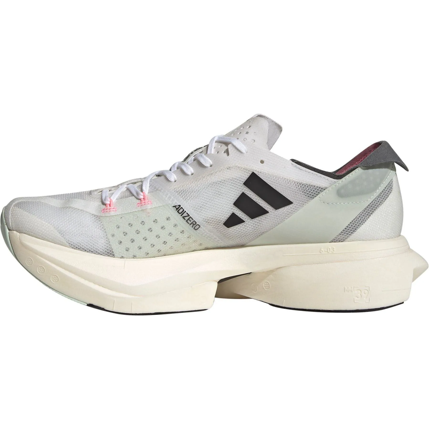 adidas Adizero Adios Pro 3 Running Shoes - White Energy Returning Sole