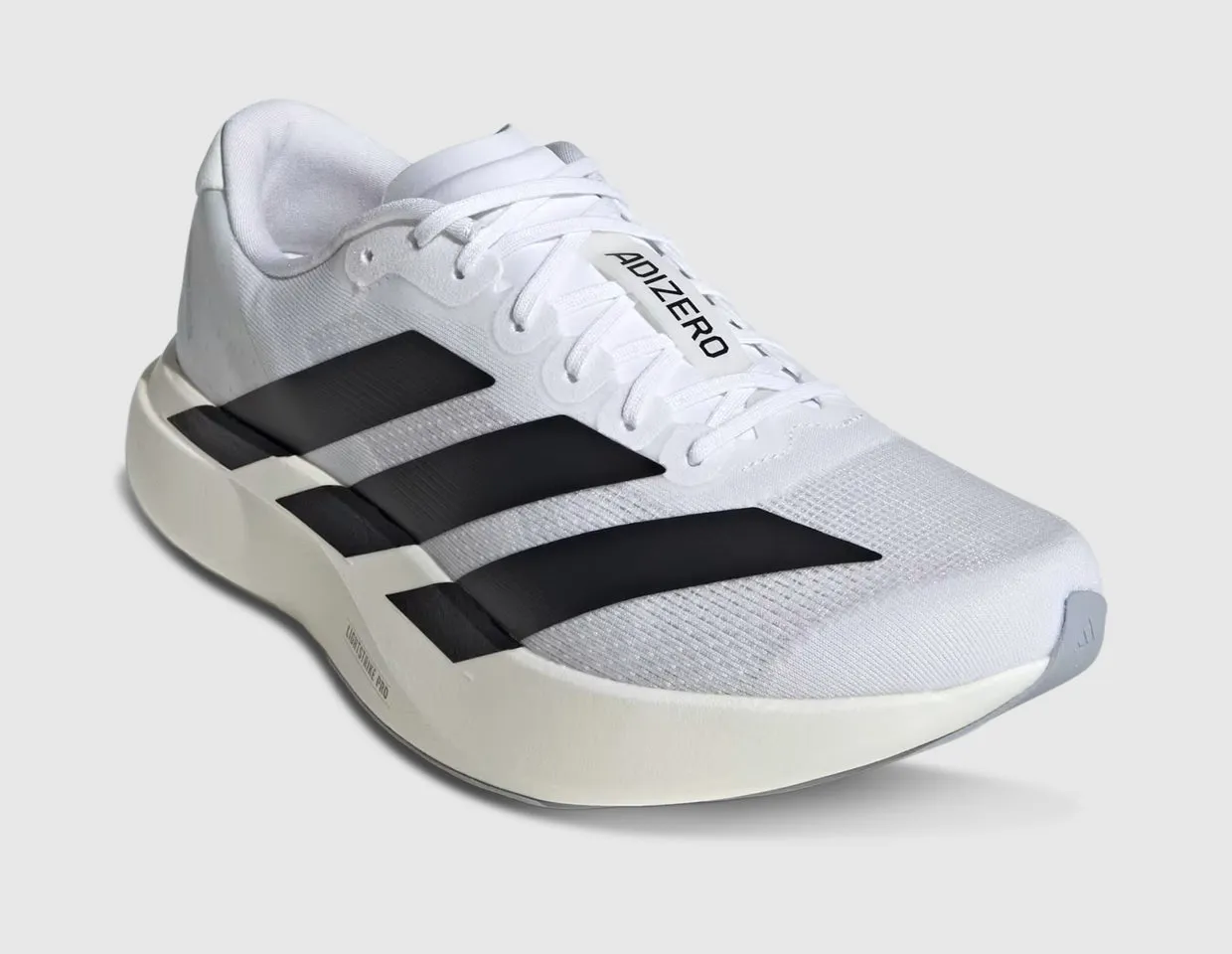 Vertical Compression Tubes running for a way to stay connected to the community adidas Adizero Evo SL Cloud White / Core Black - Cloud White