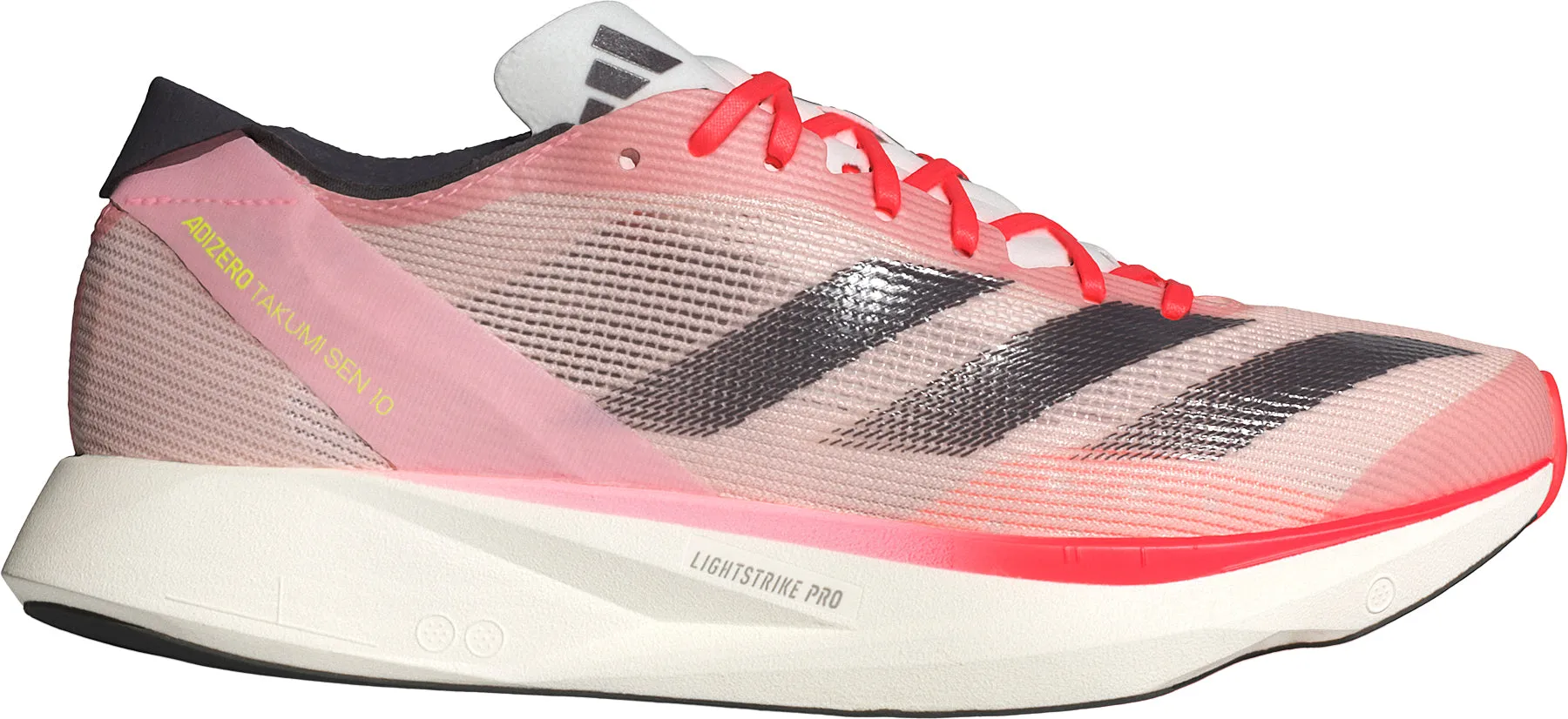 Reinforced Eyestay Durability adidas Adizero Takumi Sen 10 Womens Running Shoes - Pink