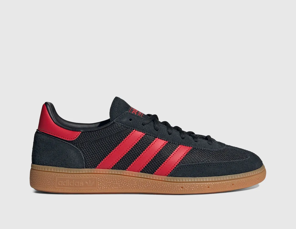 Stack Height Options mid - range shoes adidas Originals Handball Spezial Core Black / Better Scarlet - Gum
