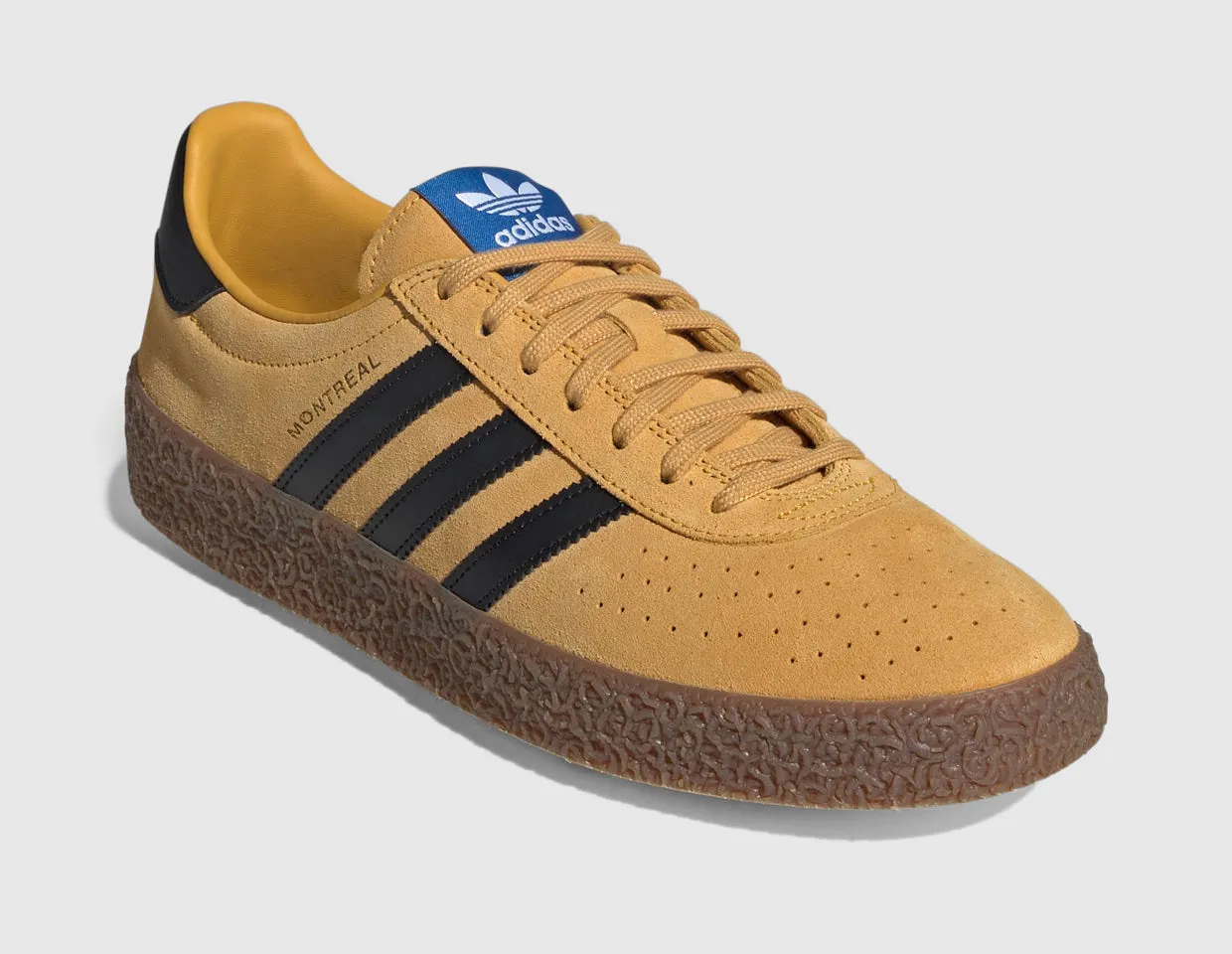 Durable Rubber Composite lightweight upper shoes adidas Originals Montreal RM Yellow / Black - Gum