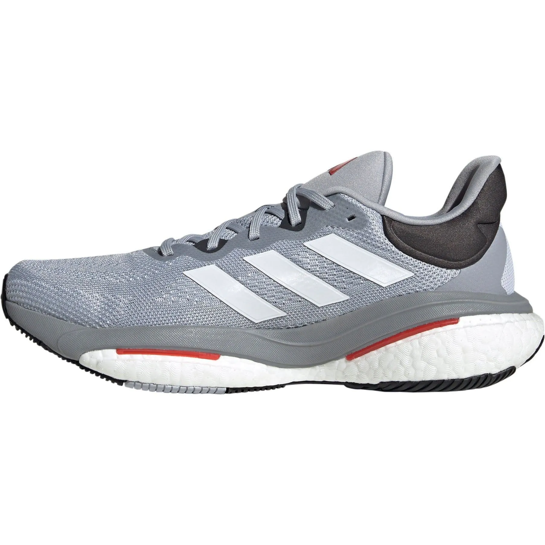 Trending Style Knit texture adidas SolarGlide 6 Mens Running Shoes - Grey