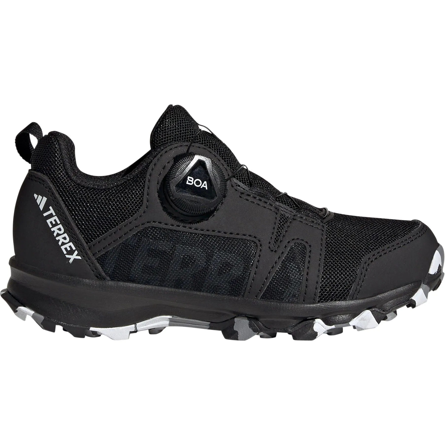 adidas Terrex Agravic BOA Junior Trail Running Shoes - Black Support Cushion Zero Break In