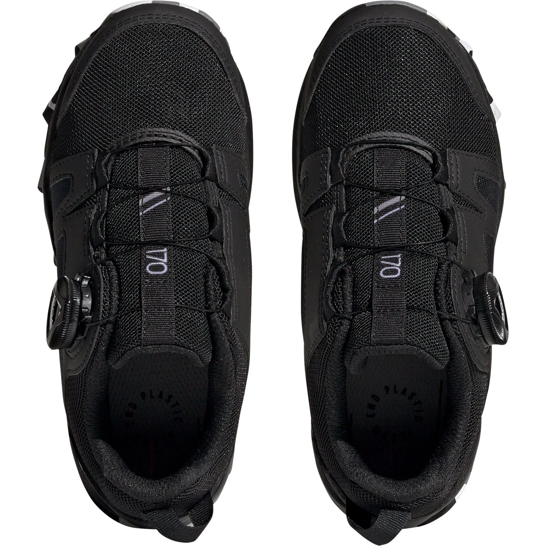 Collared Heel Basic Style adidas Terrex Agravic BOA Junior Trail Running Shoes - Black