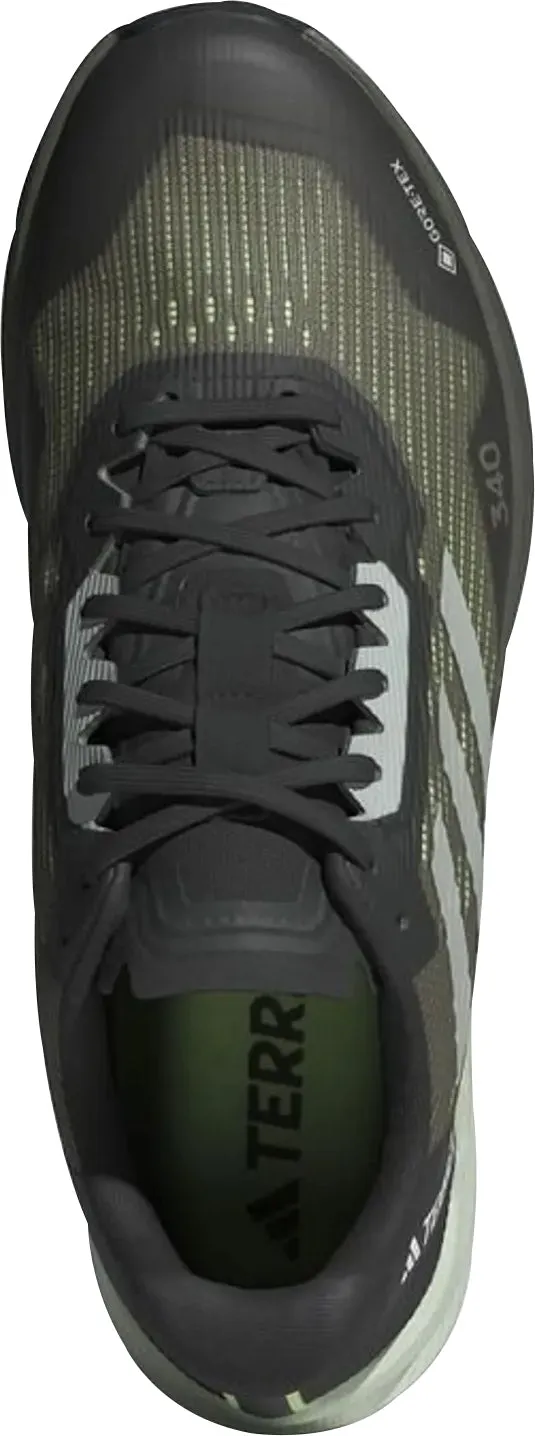 adidas Terrex Agravic Flow 2 GORE-TEX Mens Trail Running Shoes - Green Heel Clip