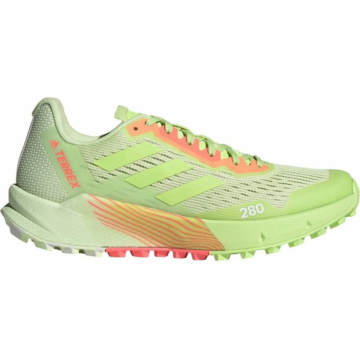 adidas Terrex Agravic Flow 2 Womens Trail Running Shoes - Yellow Neutral Stride Style Move