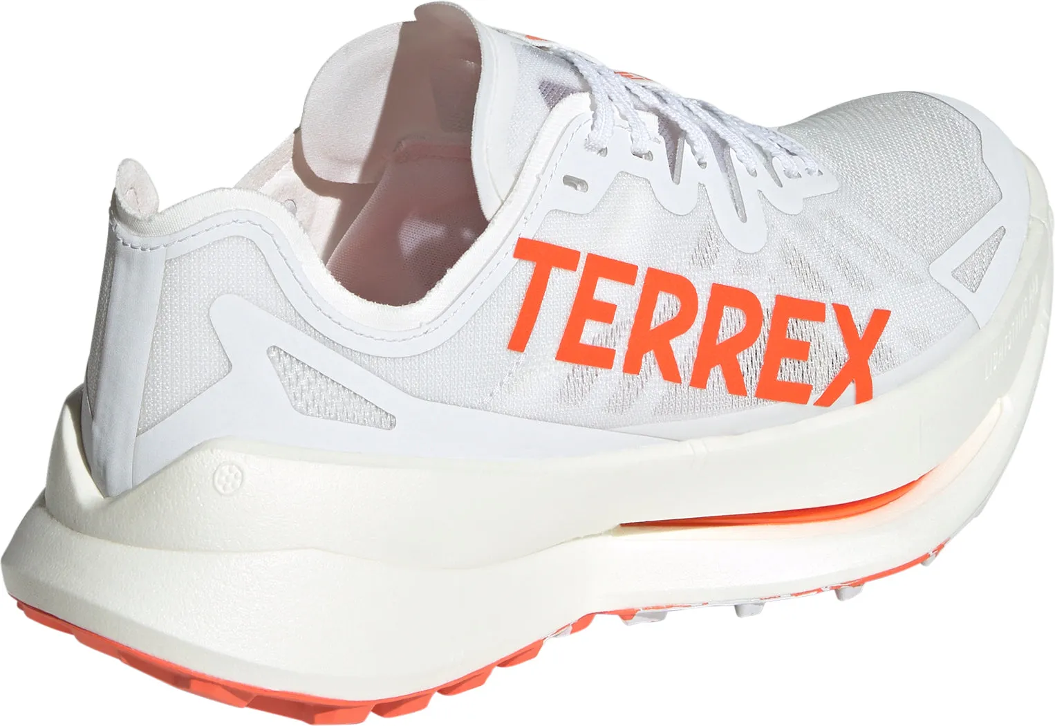adidas Terrex Agravic Speed Ultra Mens Trail Running Shoes - White Anti Collision Toe Compression Molded Heel