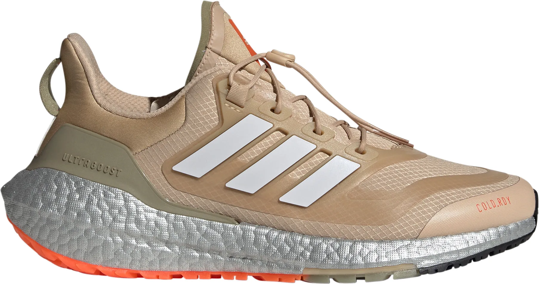 adidas Ultra Boost 22 COLD.RDY 2 Mens Running Shoes - Brown Temperature Regulating Lining Oversized Tongue