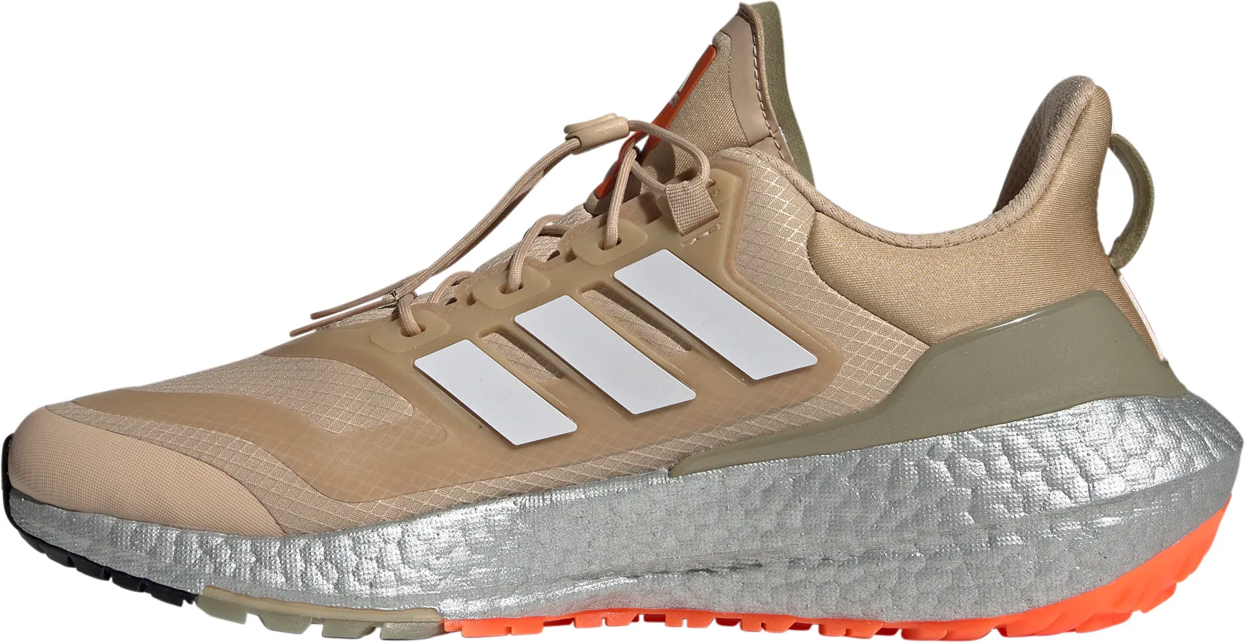 Non Restrictive Collar Padding Street Touch adidas Ultra Boost 22 COLD.RDY 2 Mens Running Shoes - Brown