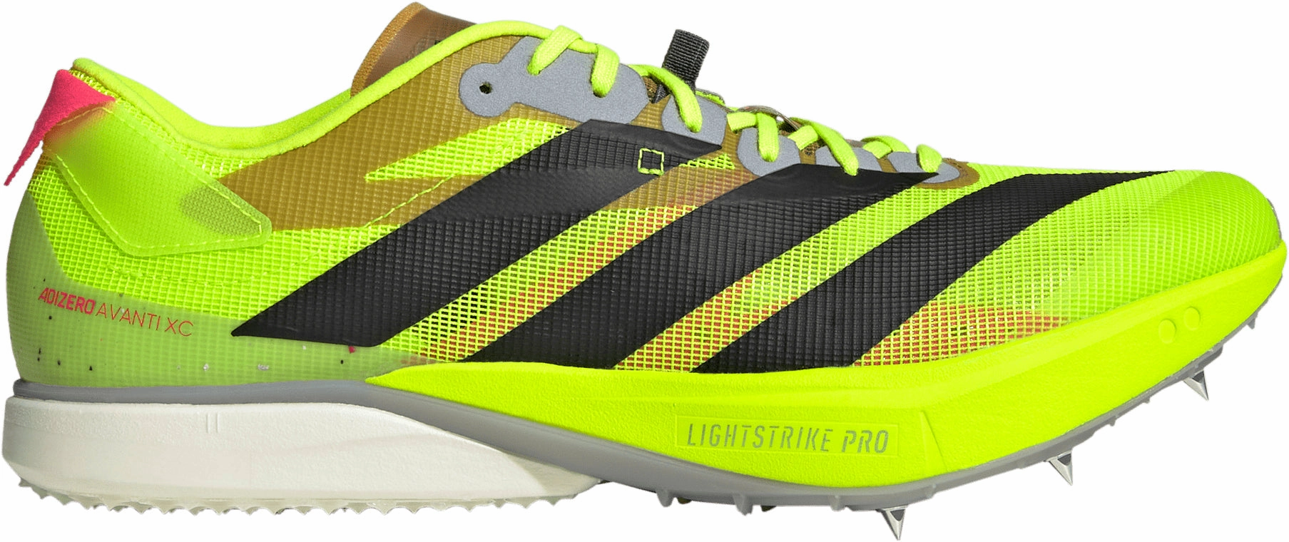 Quick lace Grip Boost adidas Adizero Avanti XC Cross Country Spikes - Yellow