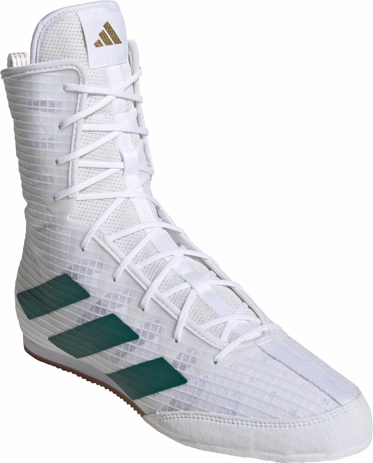 Unisex Fit Comfortable Lace adidas Box Hog 4 Mens Boxing Shoes - White