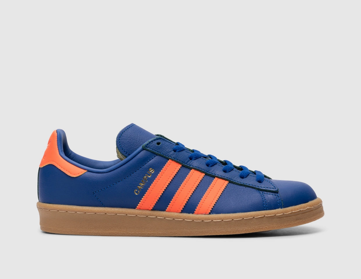 adidas Campus 80s Collegiate Royal / Solar Red - Gum - size? exclusive Ultra Cushioned Heel
