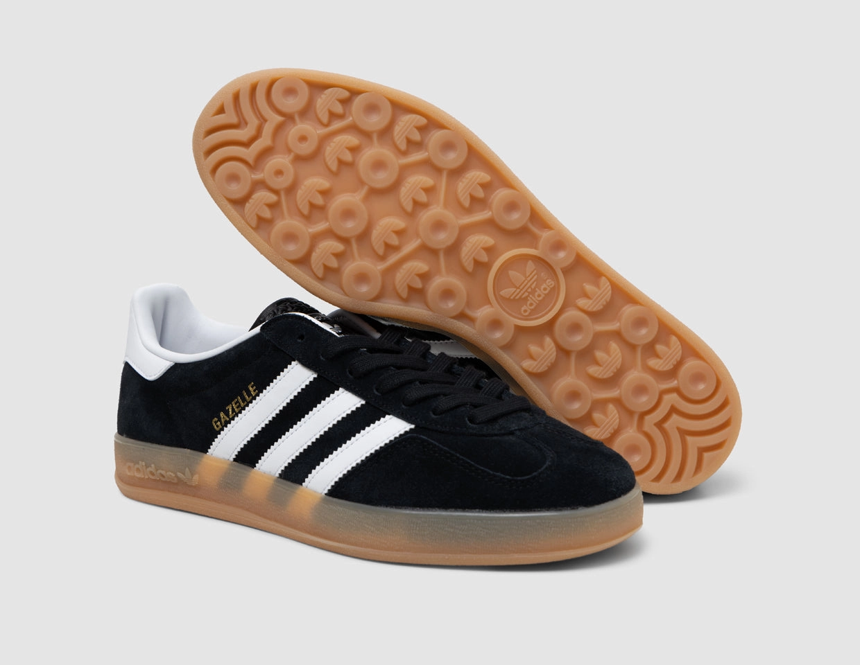 adidas Originals Gazelle Indoor Core Black / Fwtr White - Gum Compression Activated Fit