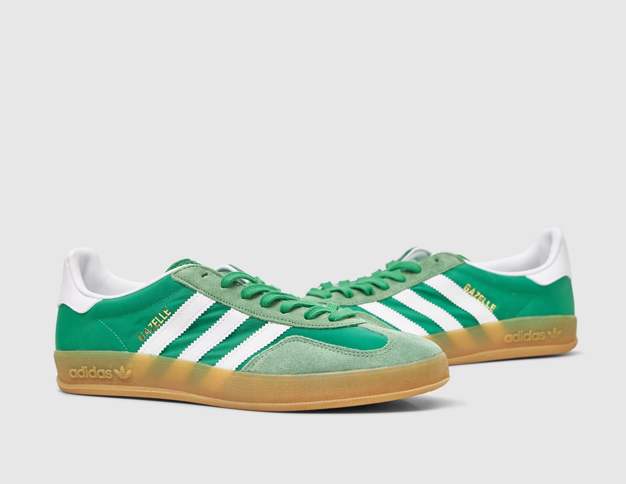 Cushioned Walk Structured Heel Cup adidas Originals Gazelle Indoor Green / Fwtr White - Hazy Green