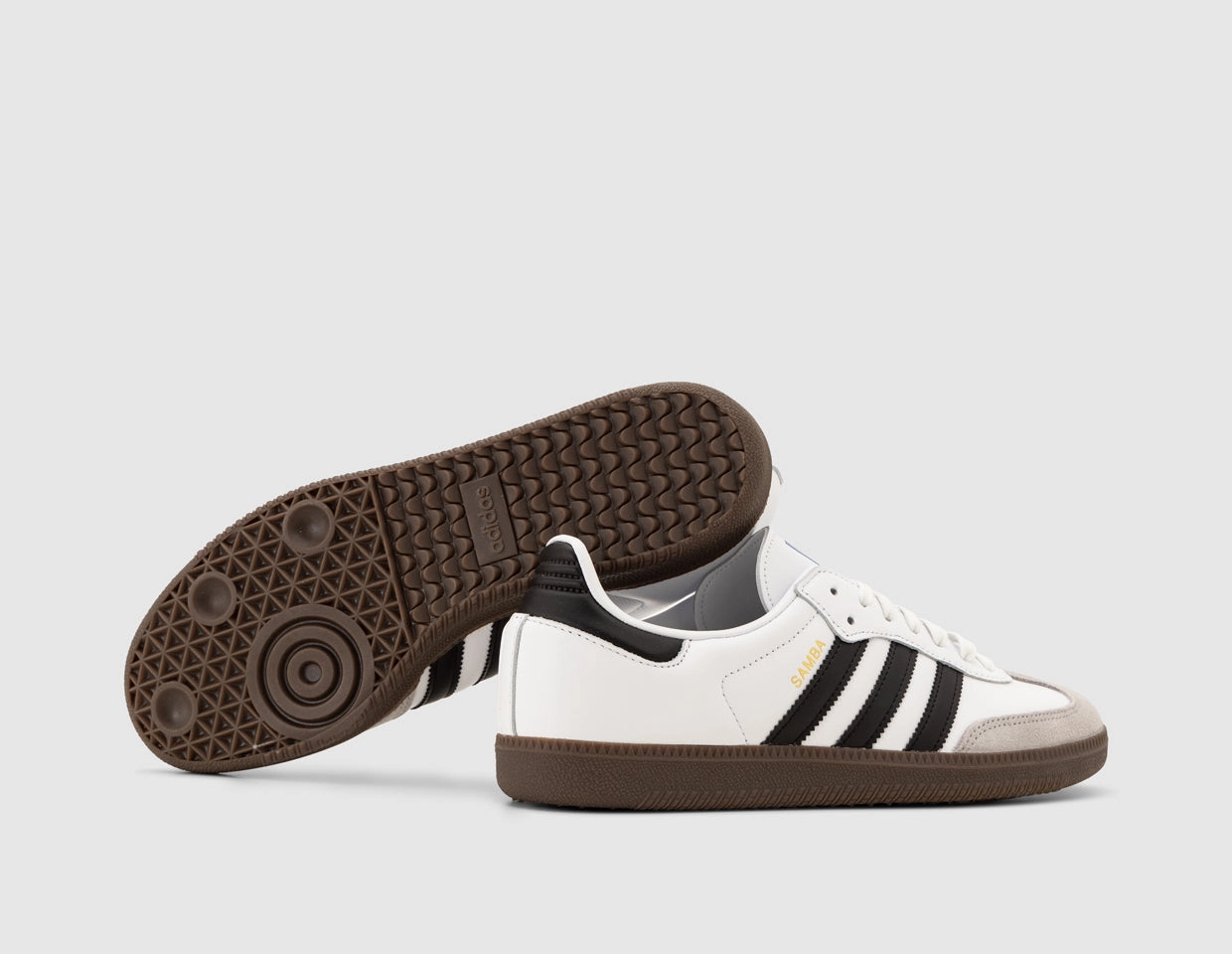 Supportive Heel Counter adidas Originals Samba OG Cloud White / Core Black - Clear Granite