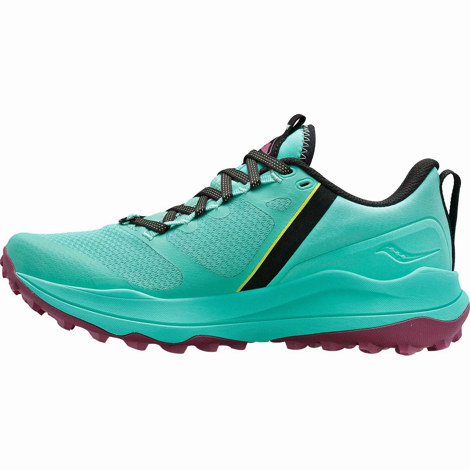 Adaptive Heel Cradle Saucony Xodus Ultra Womens Trail Running Shoes - Green