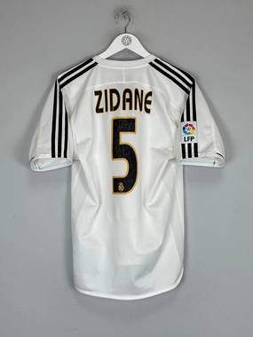 Reinforced Hem Structure 2003/04 REAL MADRID ZIDANE #5 HOME SHIRT (S) ADIDAS