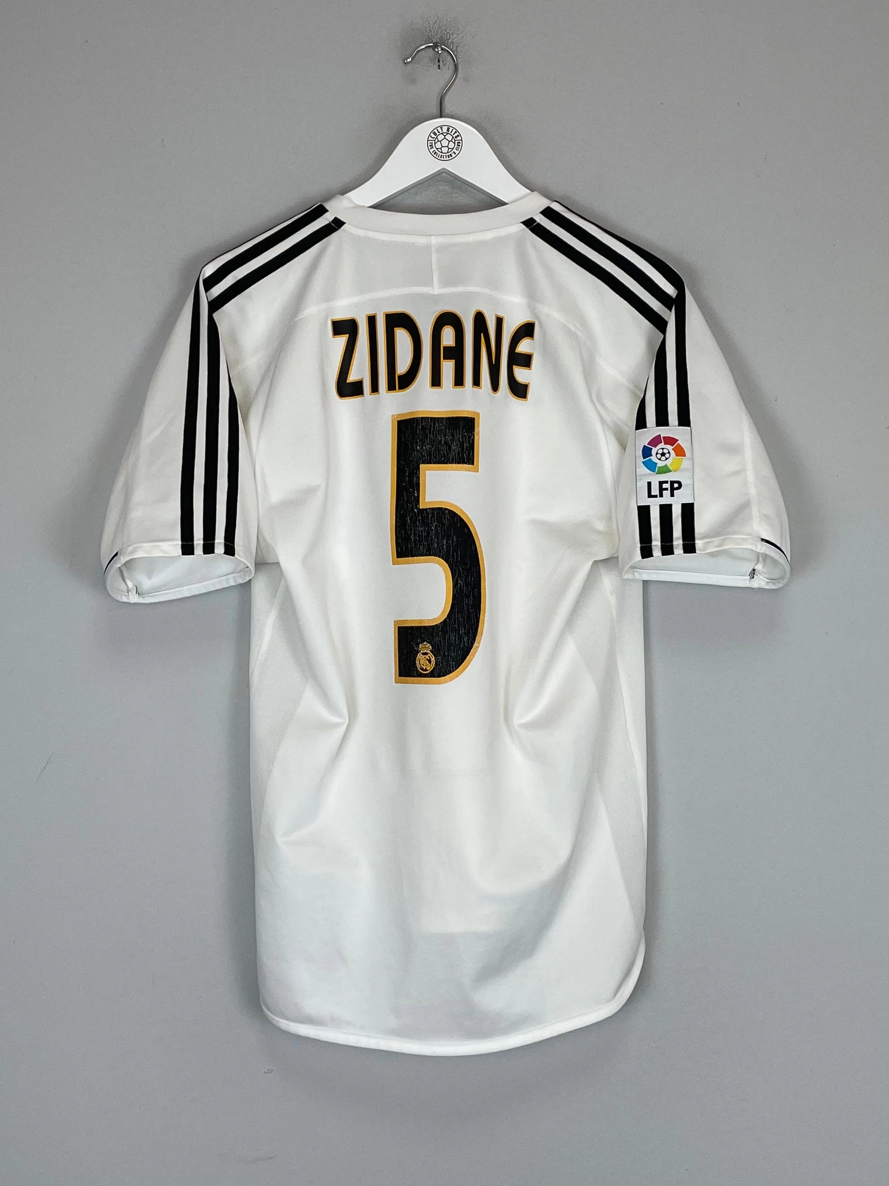 Reinforced Hem Structure 2003/04 REAL MADRID ZIDANE #5 HOME SHIRT (S) ADIDAS