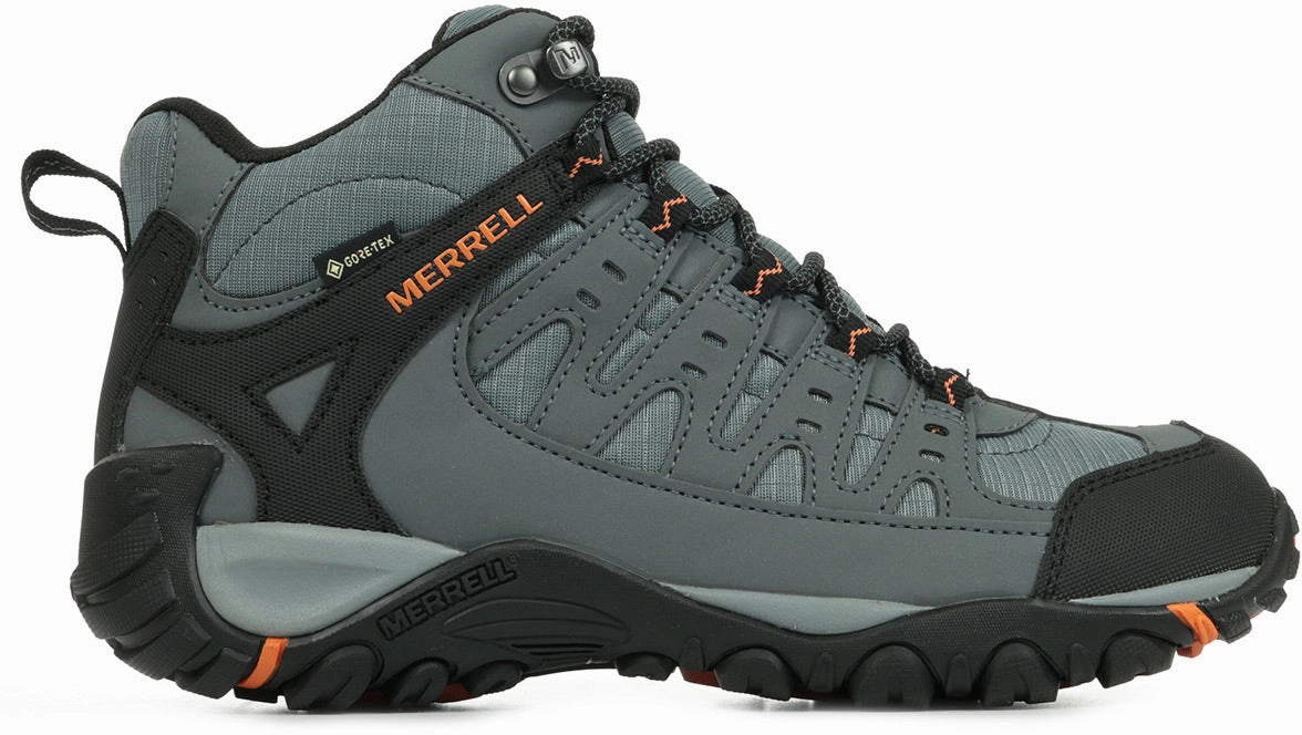 Shock Resistant Fit Outdoor versatility Merrell Accentor Sport Mid GORE-TEX Mens Walking Boots - Grey