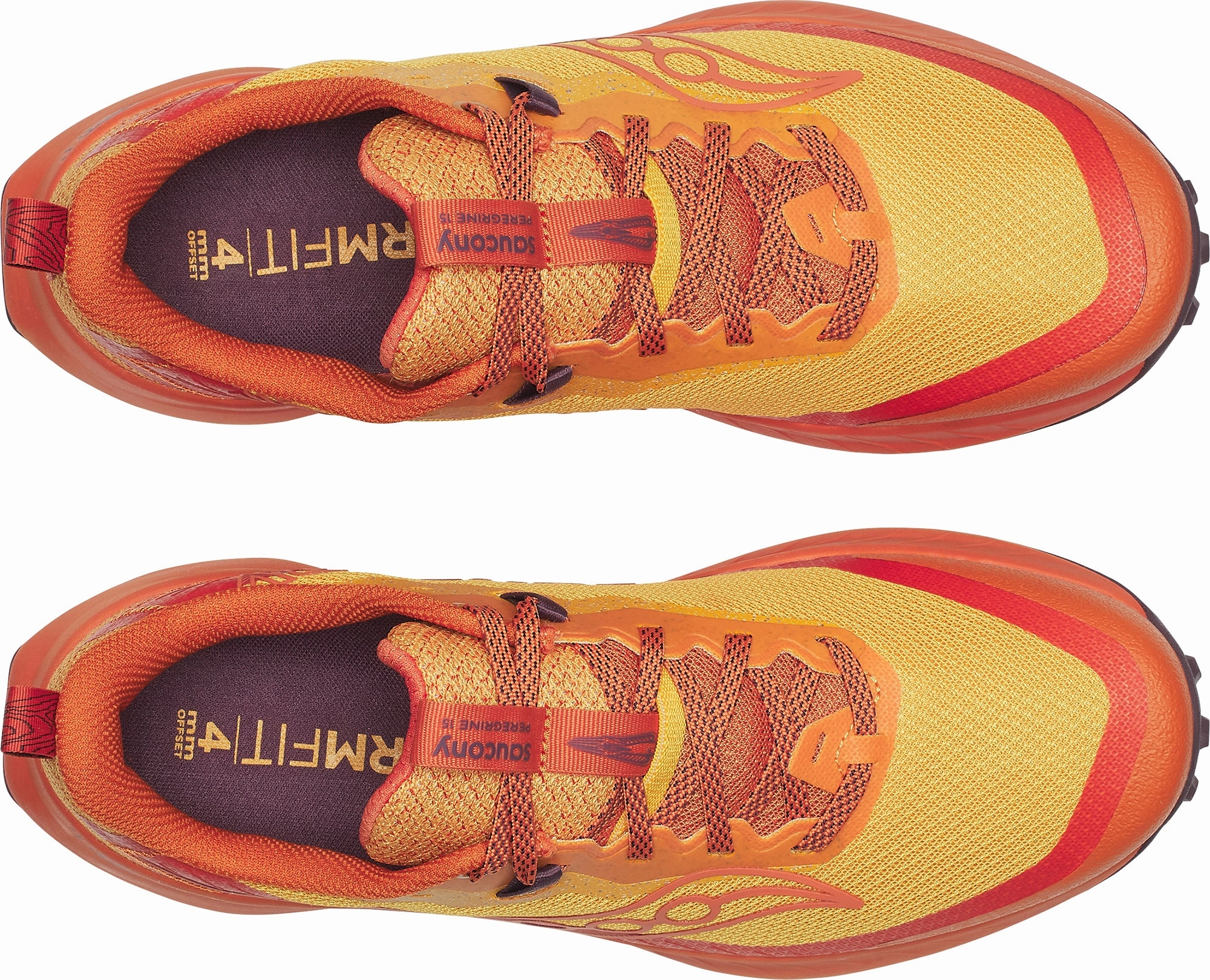 Saucony Peregrine 15 Mens Trail Running Shoes - Orange Active Routine Wide base stability