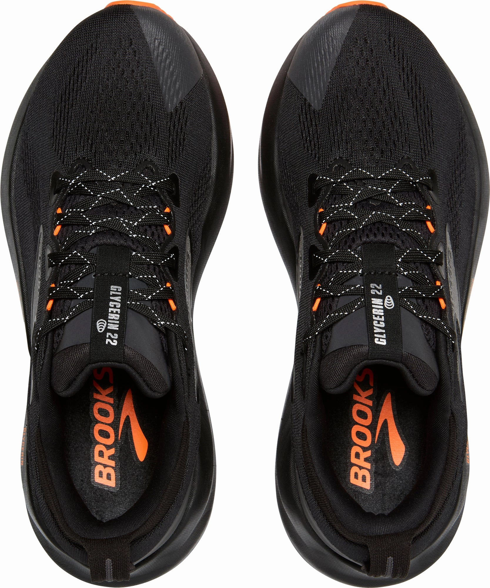 Aerodynamic Shaping Brooks Glycerin 22 Mens Running Shoes - Black