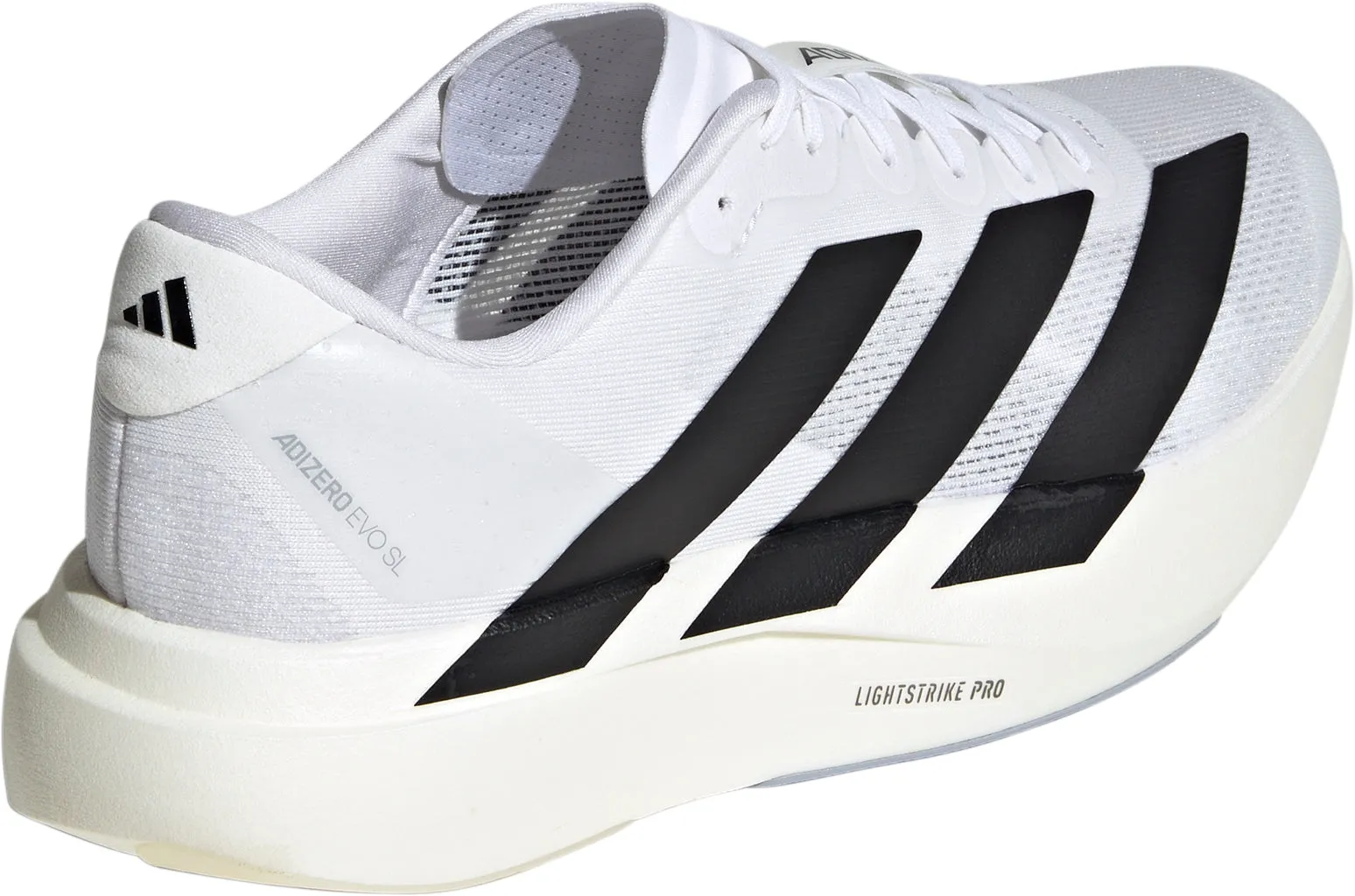 adidas Adizero EVO SL Mens Running Shoes - White Compact Comfort Layered Traction Grid