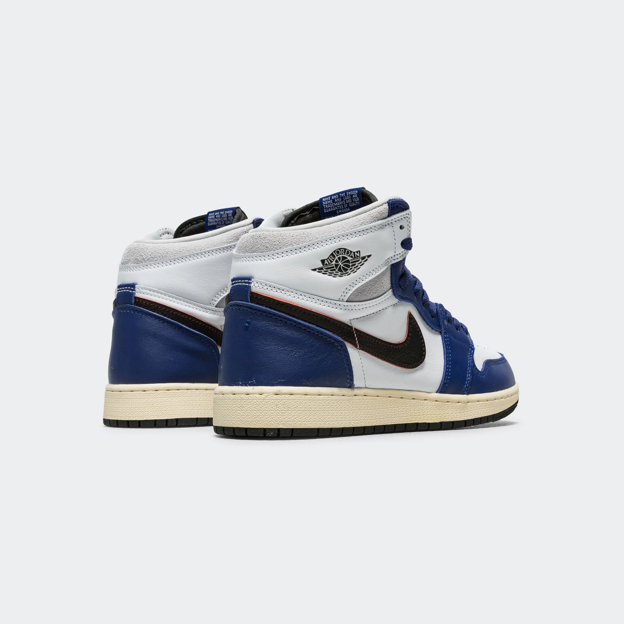 Air Jordan 1 High OG RMSTD (GS) - White/Black-Neutral Grey Slim breathability Quick Travel