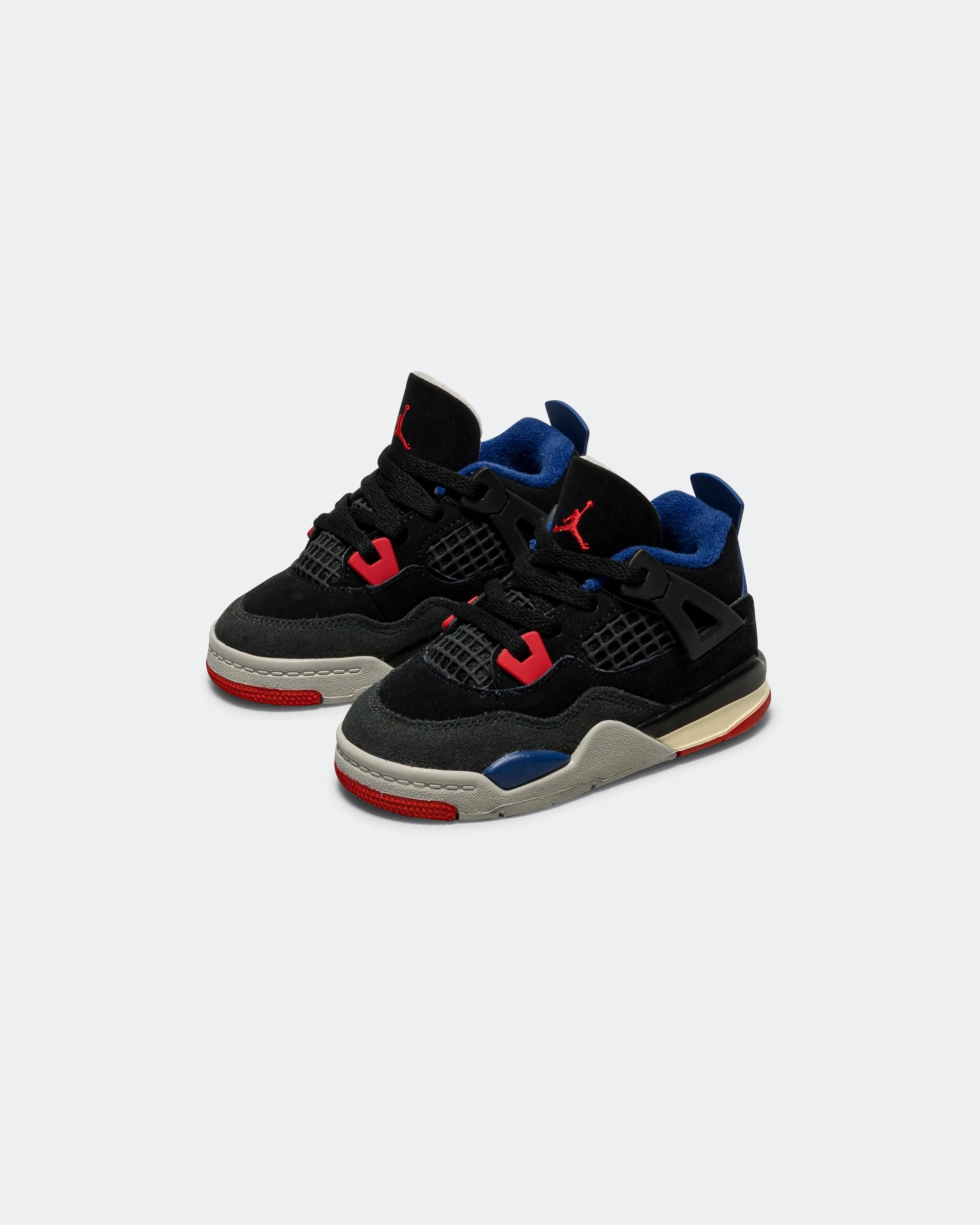 Zero Break In Air Jordan 4 Retro (TD) - Black/Fire Red-Deep Royal Bue