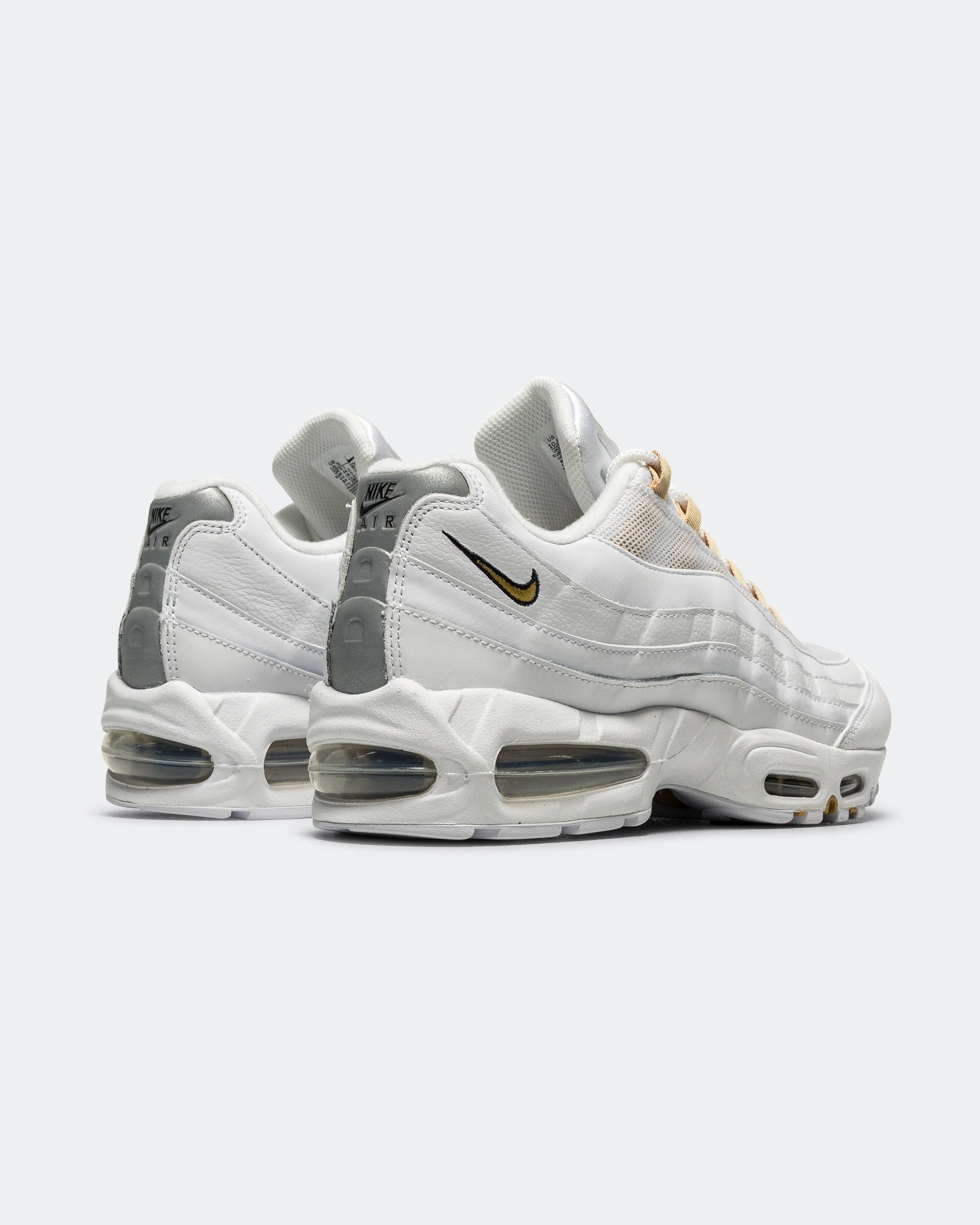 Stability frame Smooth Upper Air Max 95 Big Bubble - White/Metallic Gold-Black-Pearl Grey