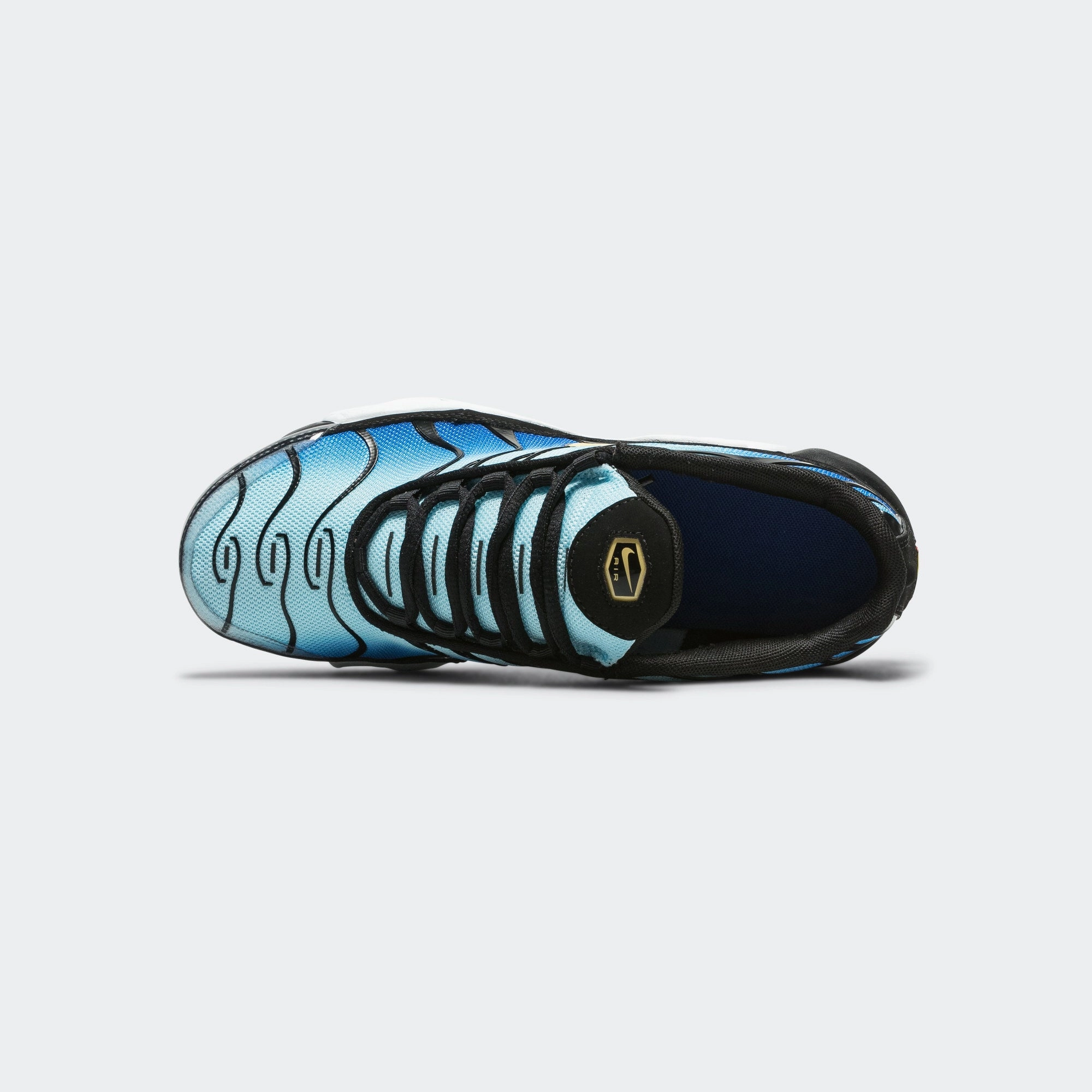 Air Max Plus (GS) - Black/Chamois-Sky Blue-Hyper Blue Hydrophobic Upper Treatment Clean Build