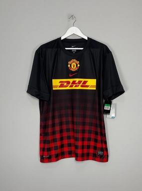 2012/13 MANCHESTER UNITED *BNWT* TRAINING SHIRT (XL) NIKE Drop Shoulder Fit Bold Trim