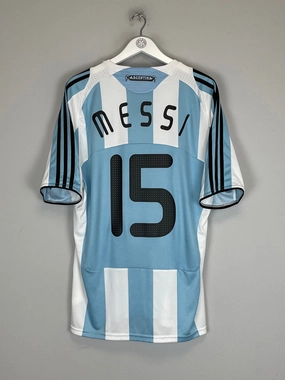 2007/09 ARGENTINA MESSI #15 HOME SHIRT (XL) ADIDAS Quick Fit Reflective Safety Details